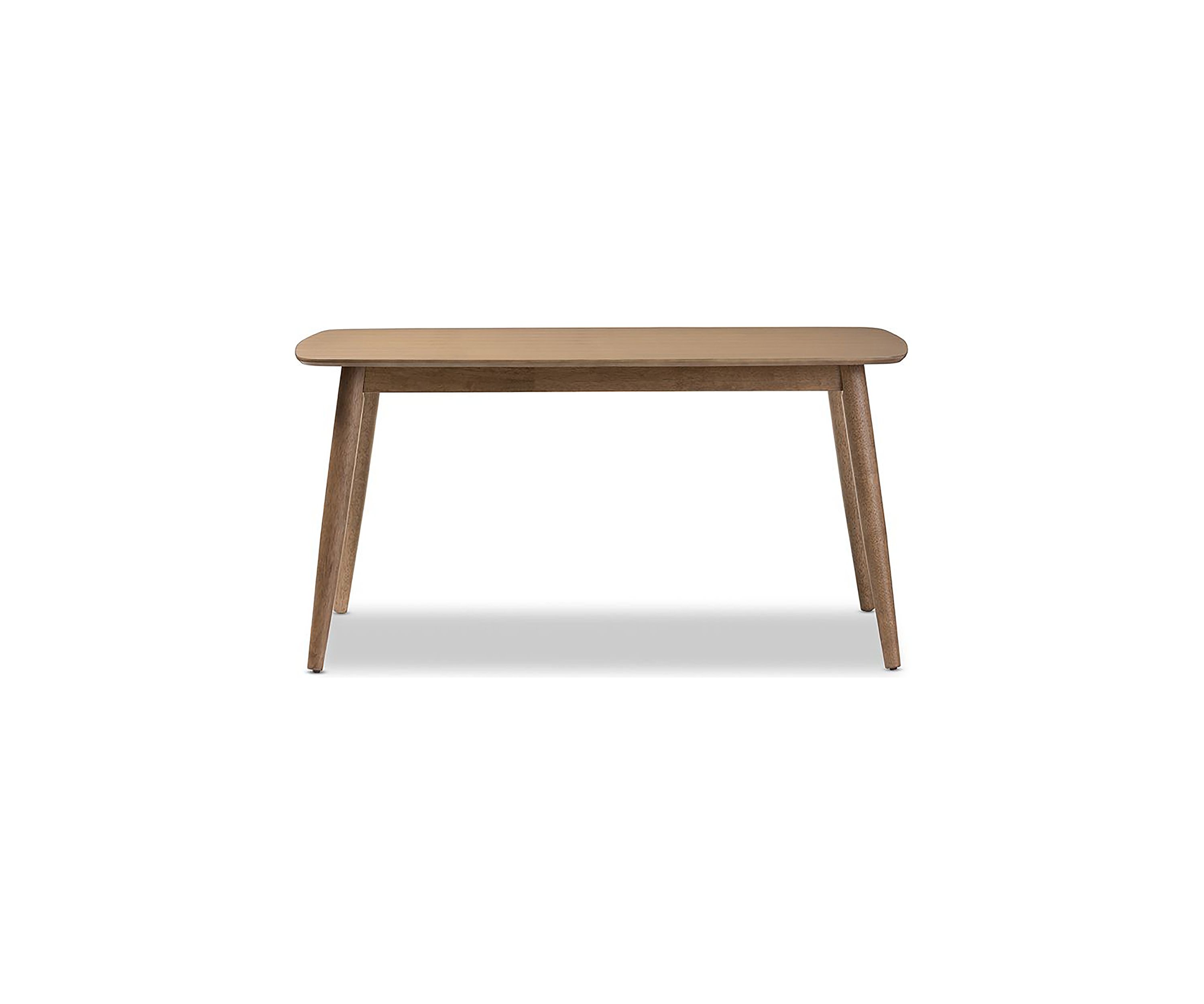 Edna Mid-Century Modern French "Oak" Light Brown Finishing Wood Dining Table