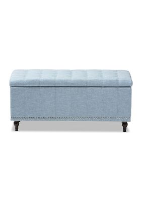 Kaylee Modern Classic Light Blue Fabric Upholstered Button-Tufting Storage Ottoman Bench