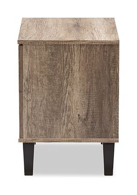 Swanson Modern and Contemporary Light Brown Wood 2-Drawer Nightstand