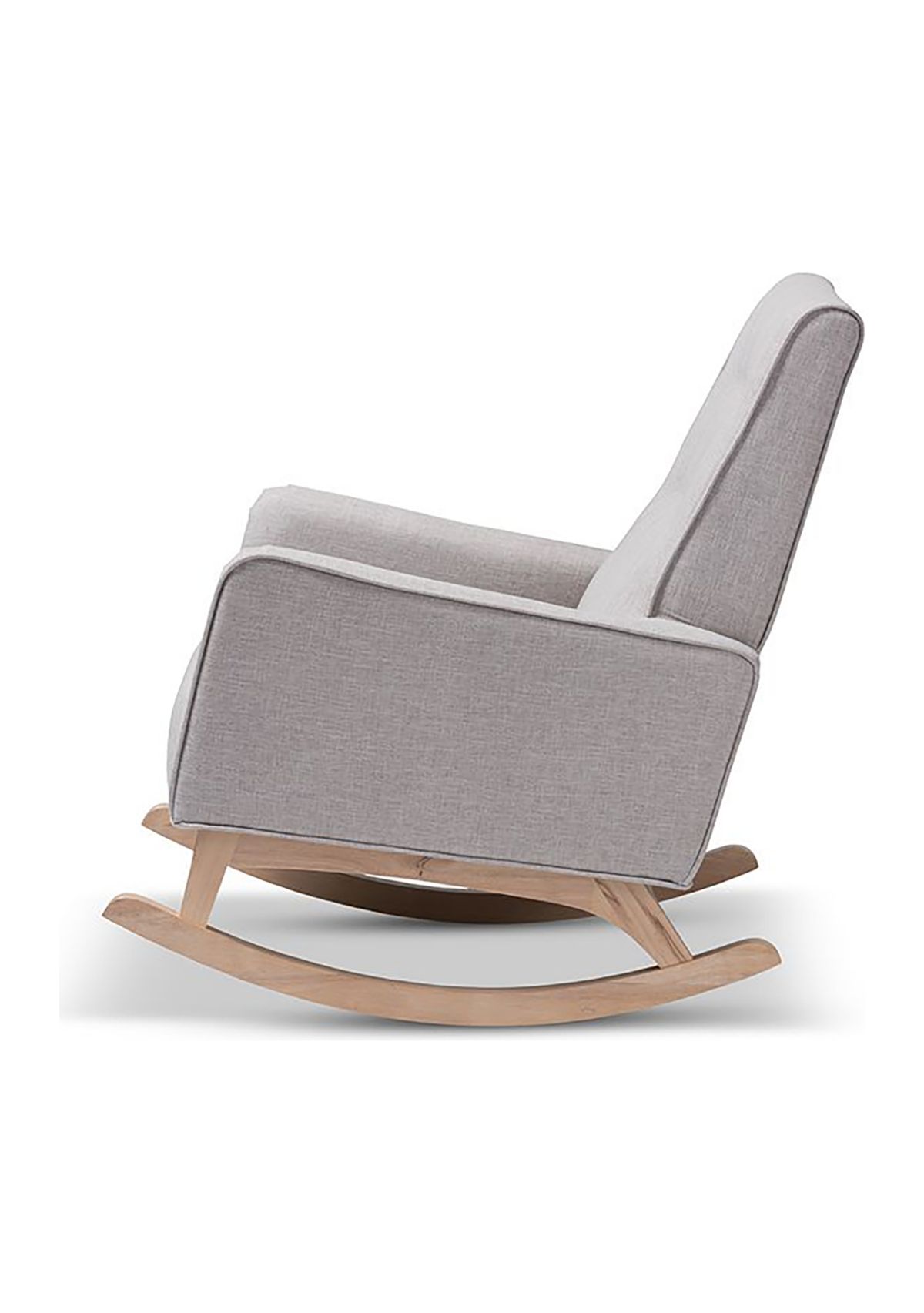 Baxton Studio Marlena Mid-Century Modern Greyish Beige Fabric ...