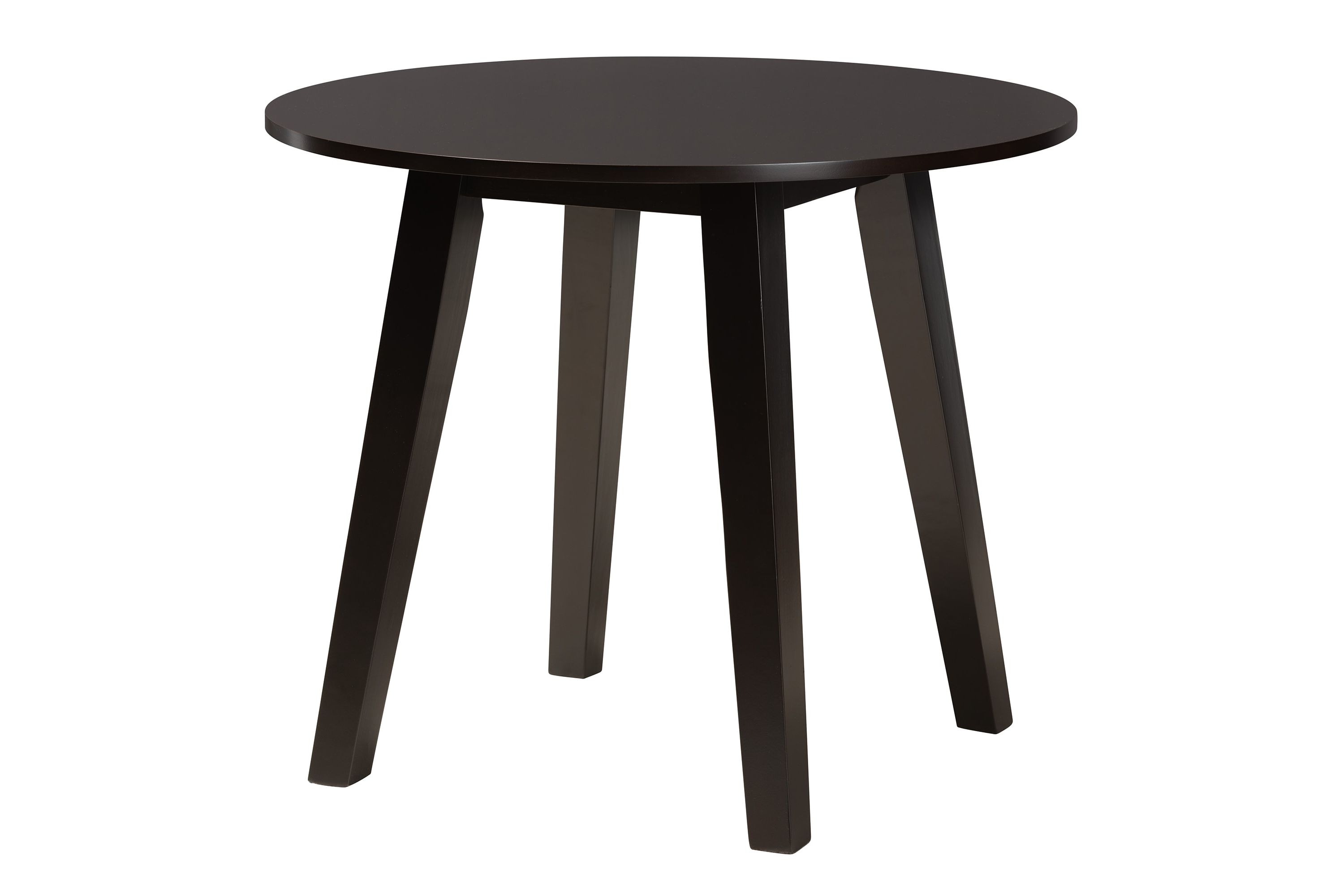 Emine Modern Dark Brown Faux Leather and Espresso Brown Finished Wood 5-Piece Dining Set