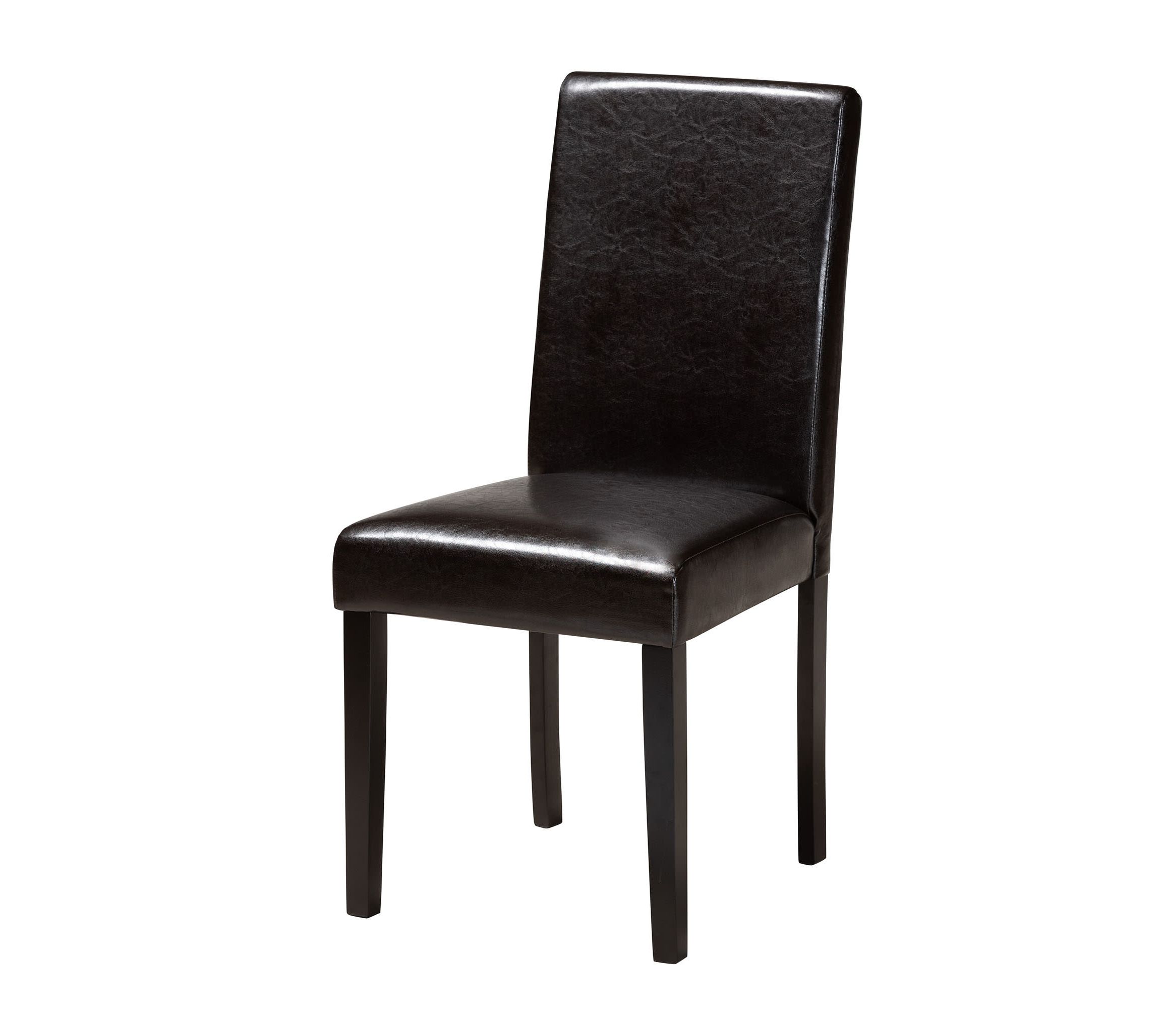 Rosi Modern Espresso Brown Faux Leather and Wood 5-Piece Dining Set