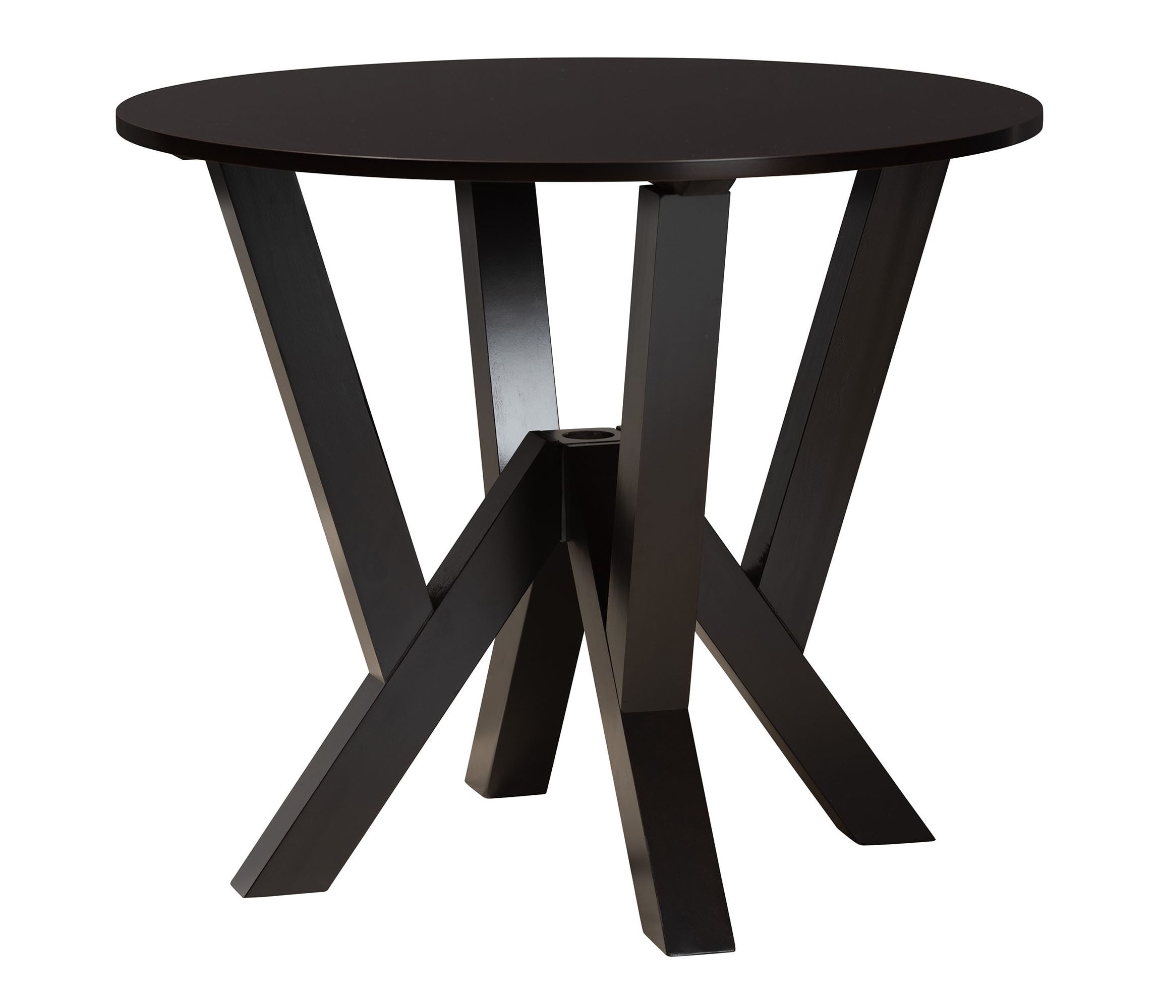 Rosi Modern Espresso Brown Faux Leather and Wood 5-Piece Dining Set