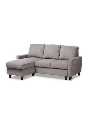 Greyson Modern and Contemporary Light Grey Fabric Upholstered Reversible Sectional Sofa