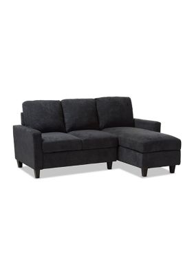 Greyson Modern and Contemporary Dark Grey Fabric Upholstered Reversible Sectional Sofa