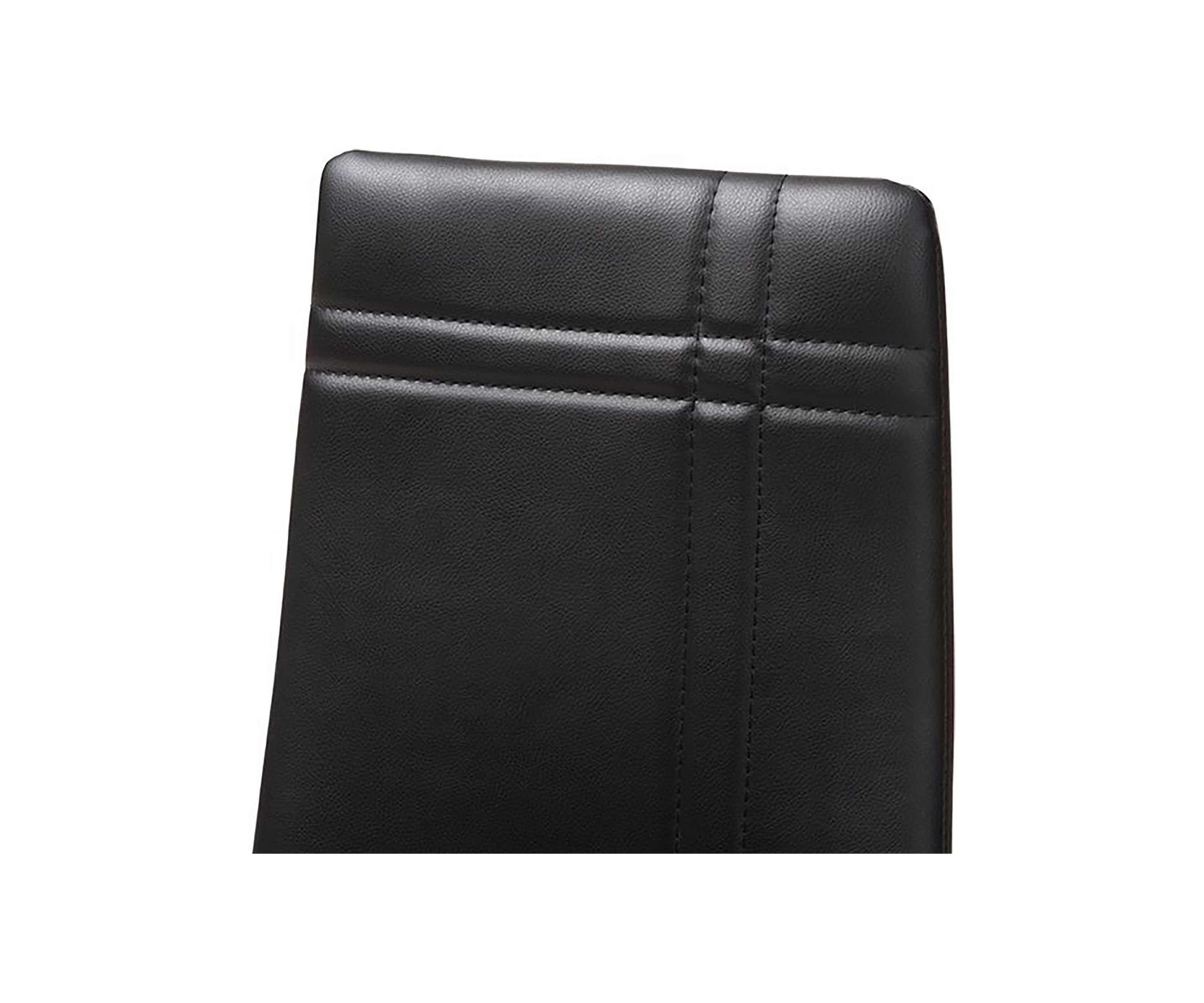 Matiese Modern and Contemporary Black Faux Leather Upholstered Dining Chair