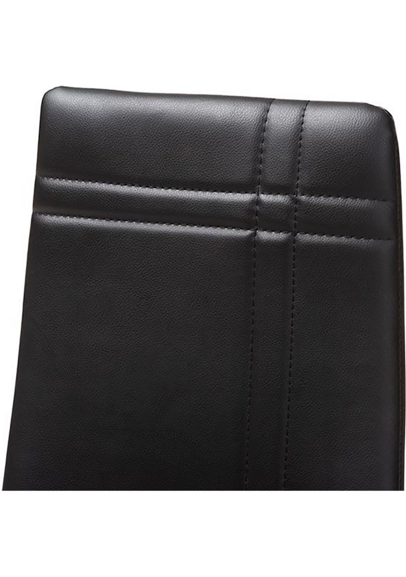 Matiese Modern and Contemporary Black Faux Leather Upholstered Dining Chair