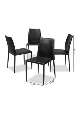 Pascha Modern and Contemporary Faux Leather Upholstered Dining Chair