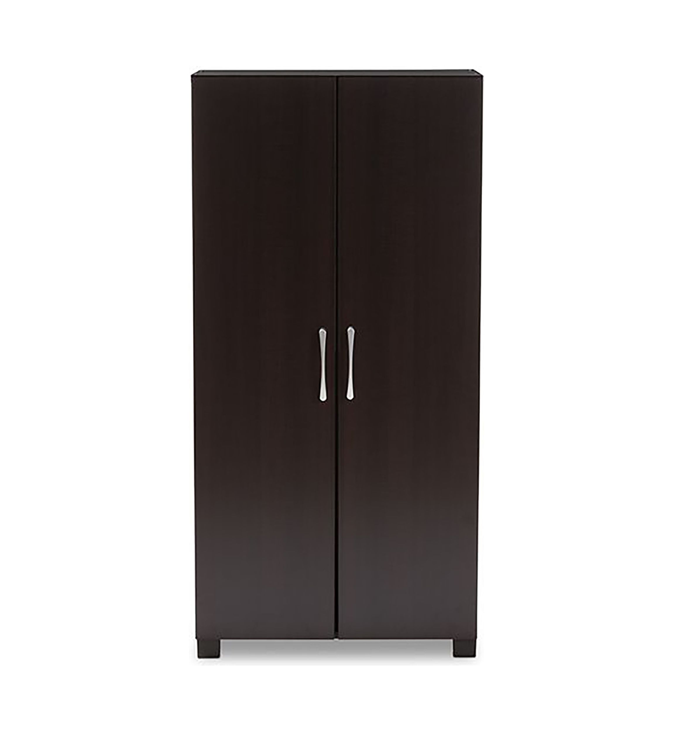 Marine Modern and Contemporary Wenge Dark Brown Finished 2-Door Wood Entryway Shoe Storage Cabinet