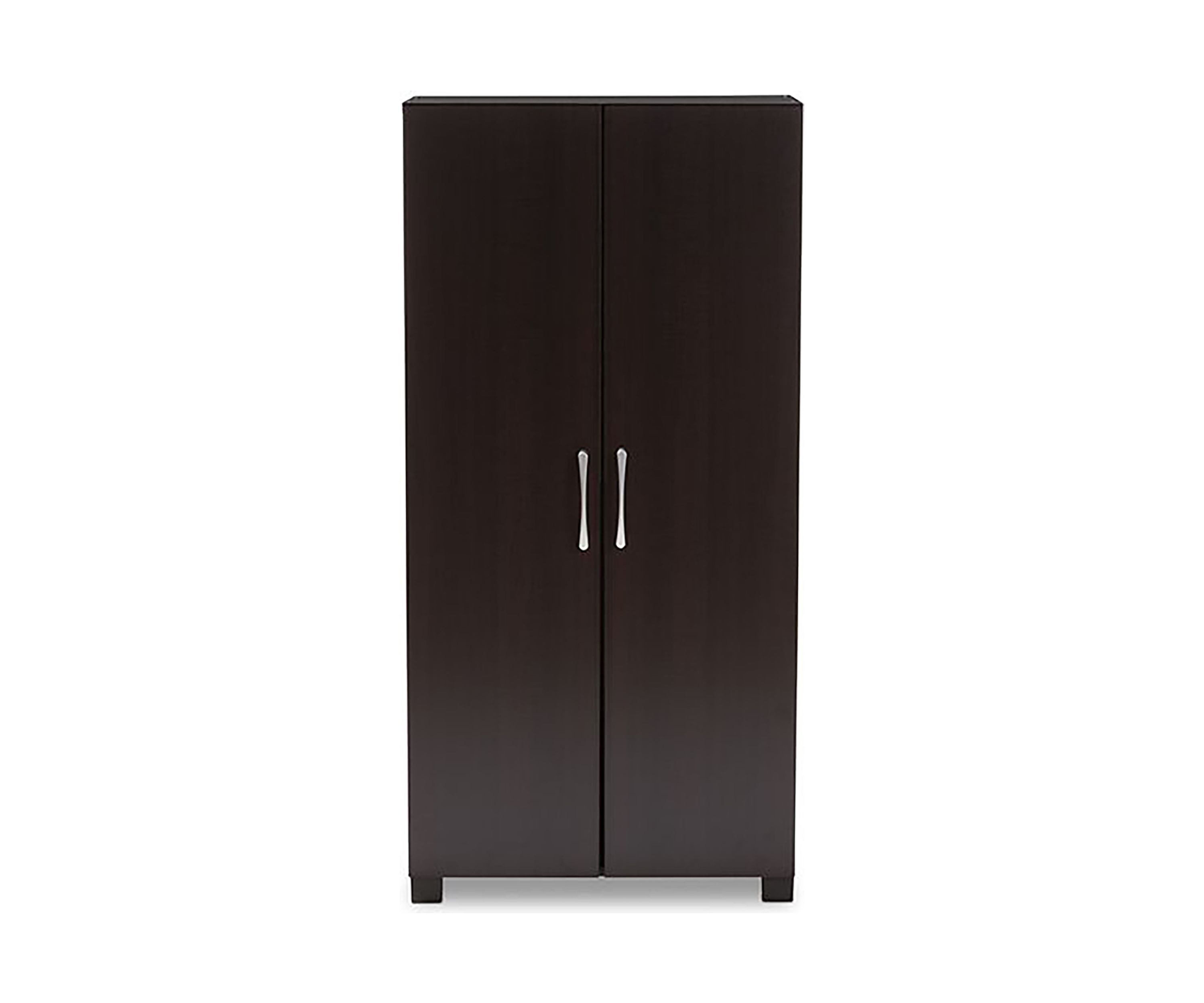 Marine Modern and Contemporary Wenge Dark Brown Finished 2-Door Wood Entryway Shoe Storage Cabinet