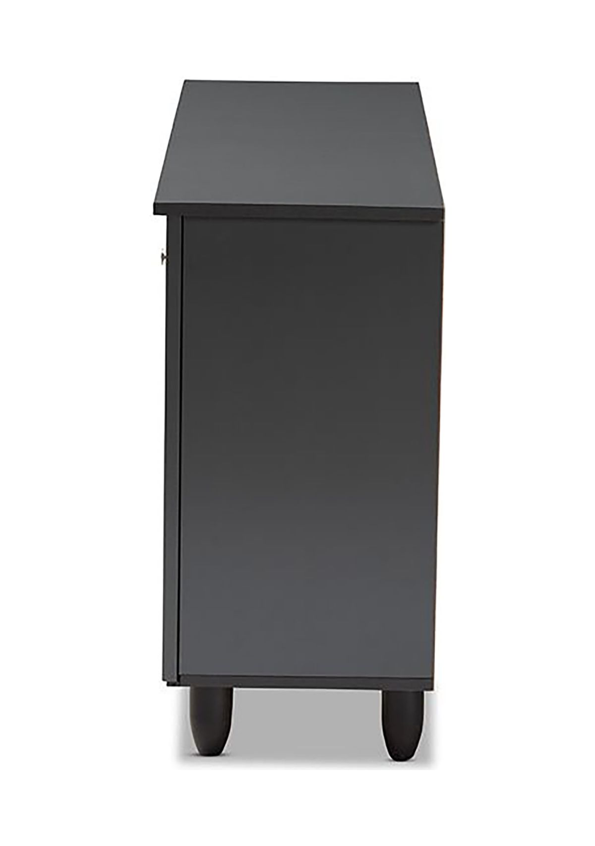 Winda Modern and Contemporary Dark Gray 3-Door Wooden Entryway Shoe Storage Cabinet