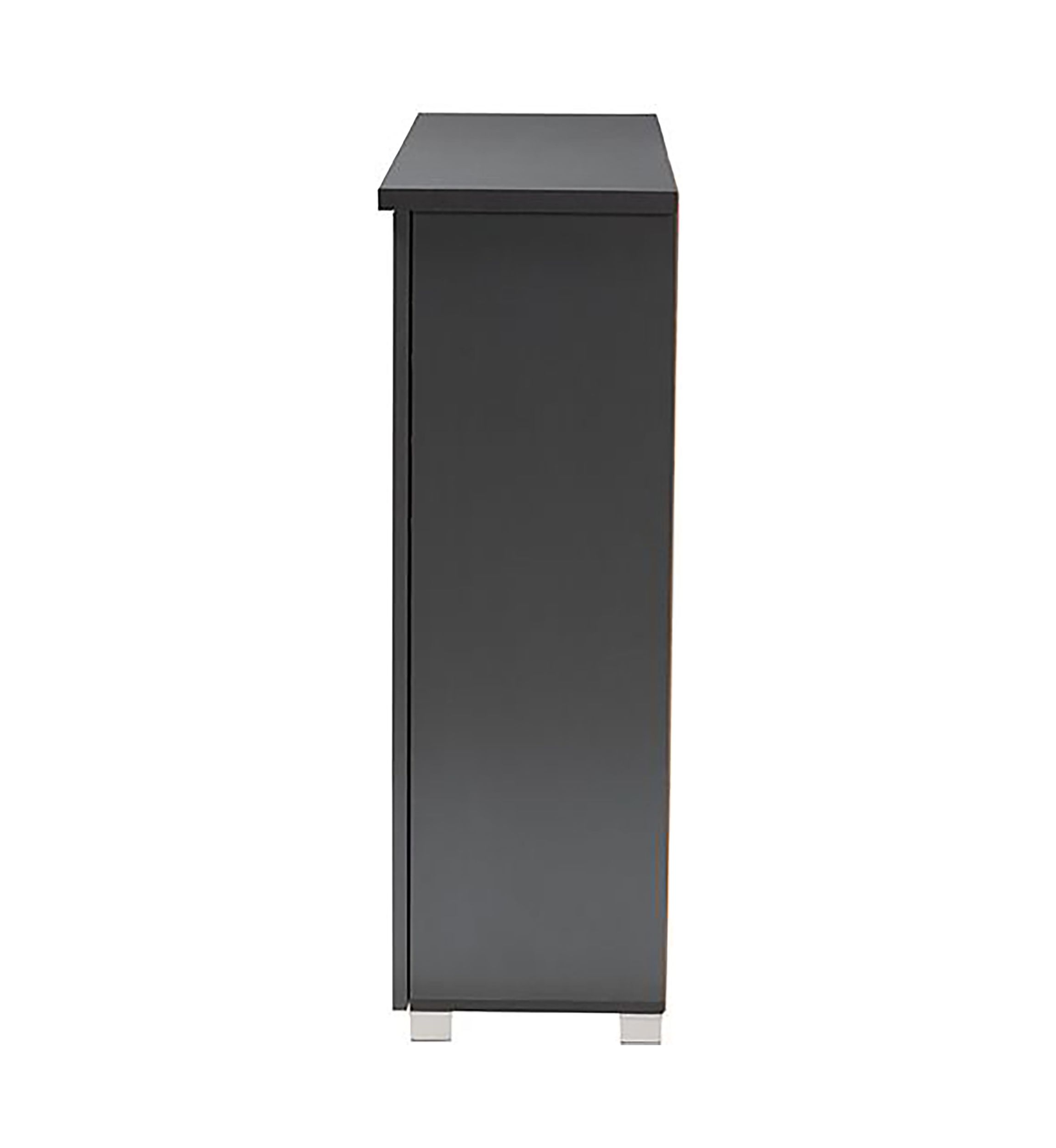 Adalwin Modern and Contemporary Dark Gray 3-Door Wooden Entryway Shoe Storage Cabinet