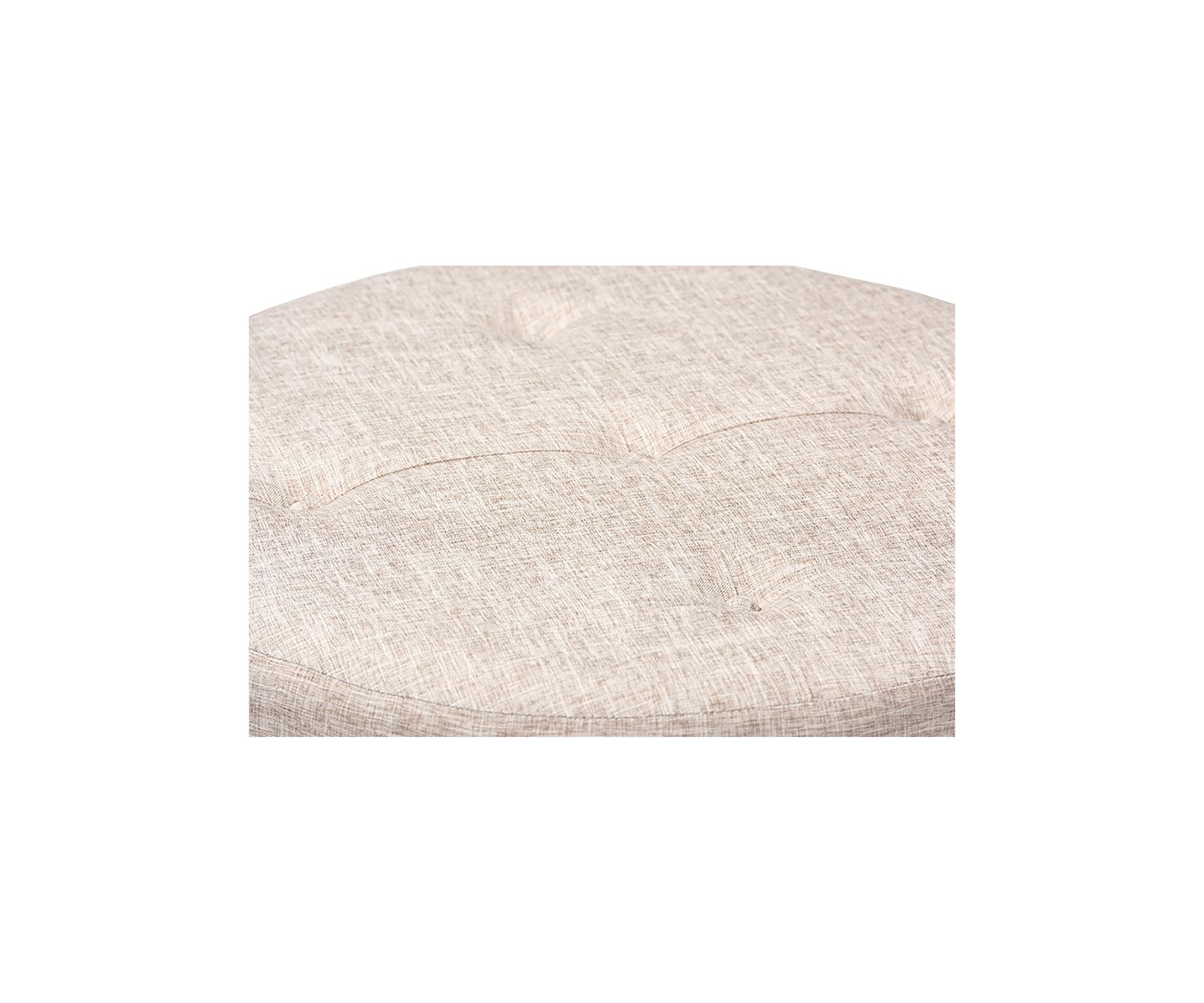 Vinet Modern and Contemporary Beige Fabric Upholstered Natural Wood Cocktail Ottoman