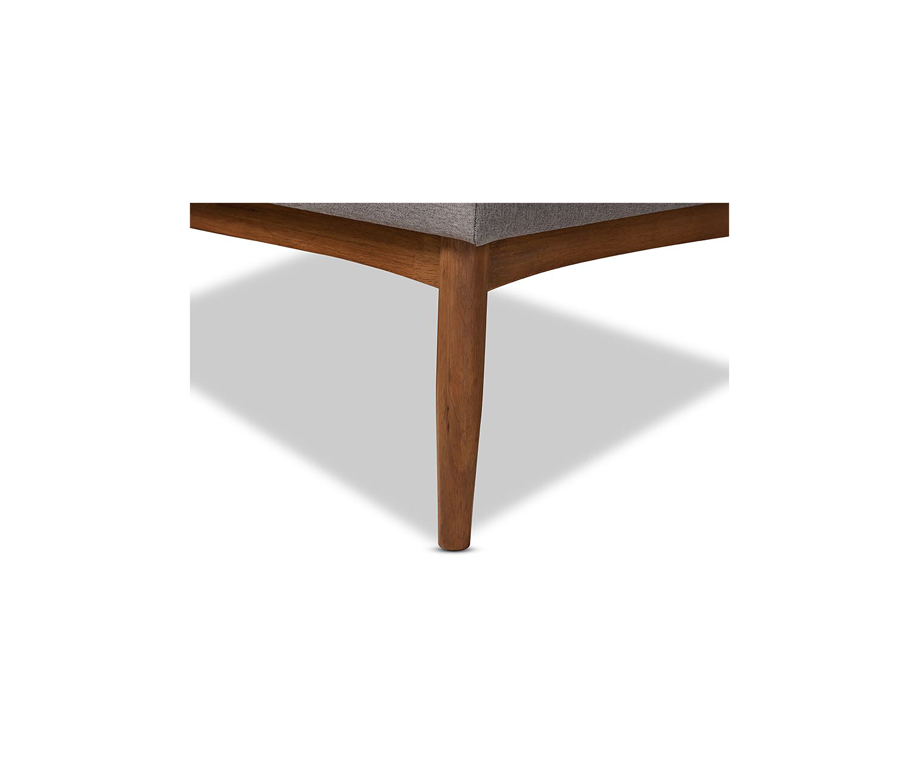 Arvid Mid-Century Modern Gray Fabric Upholstered 3-Piece Wood Dining Nook Set