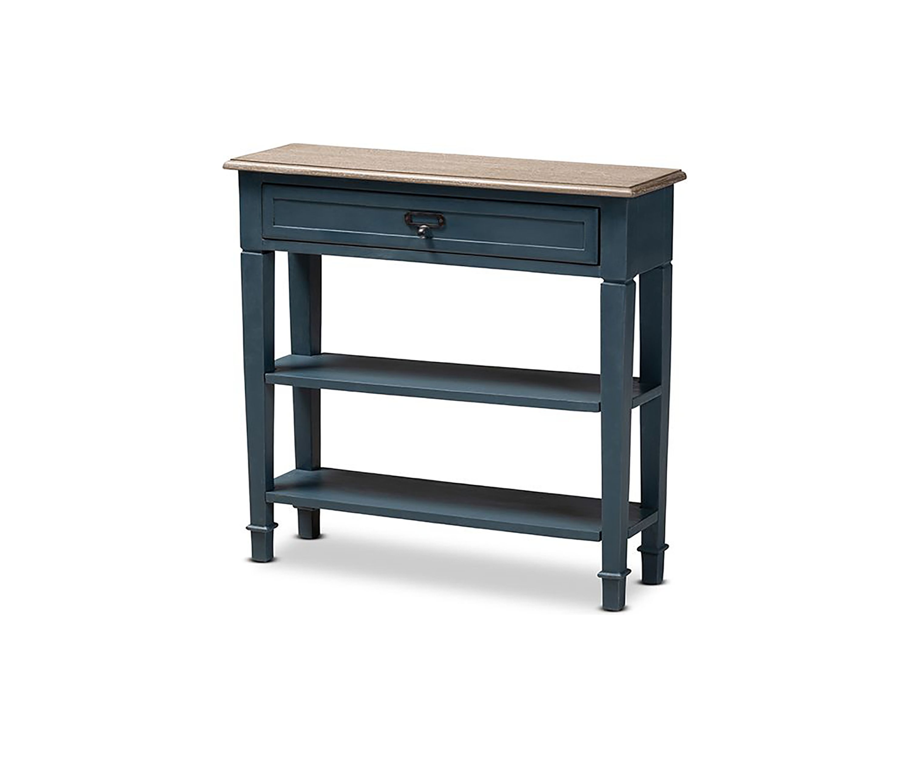Dauphine French Provincial Blue Spruce Fiinished Wood Accent Console Table