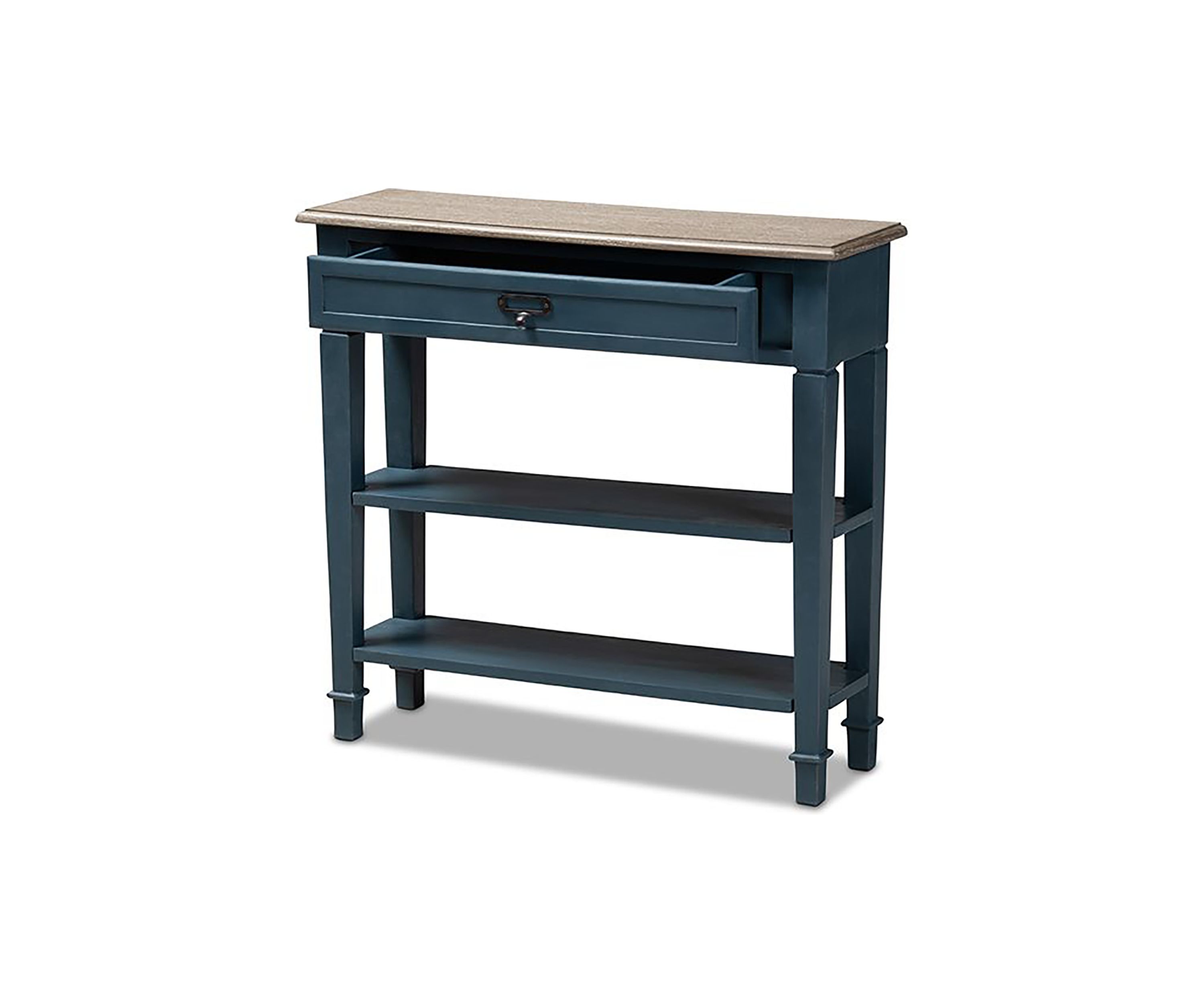 Dauphine French Provincial Blue Spruce Fiinished Wood Accent Console Table