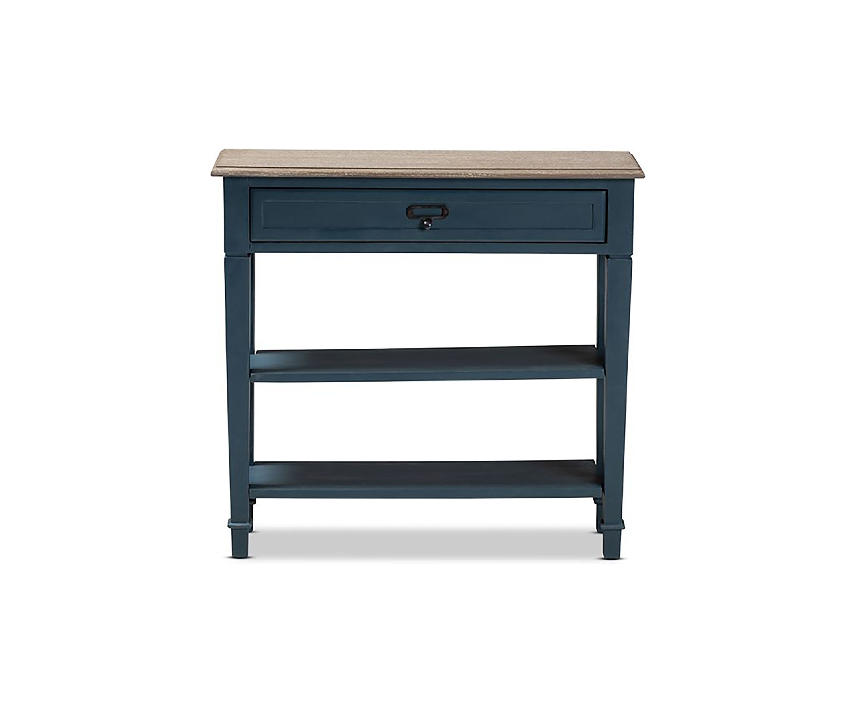 Dauphine French Provincial Blue Spruce Fiinished Wood Accent Console Table