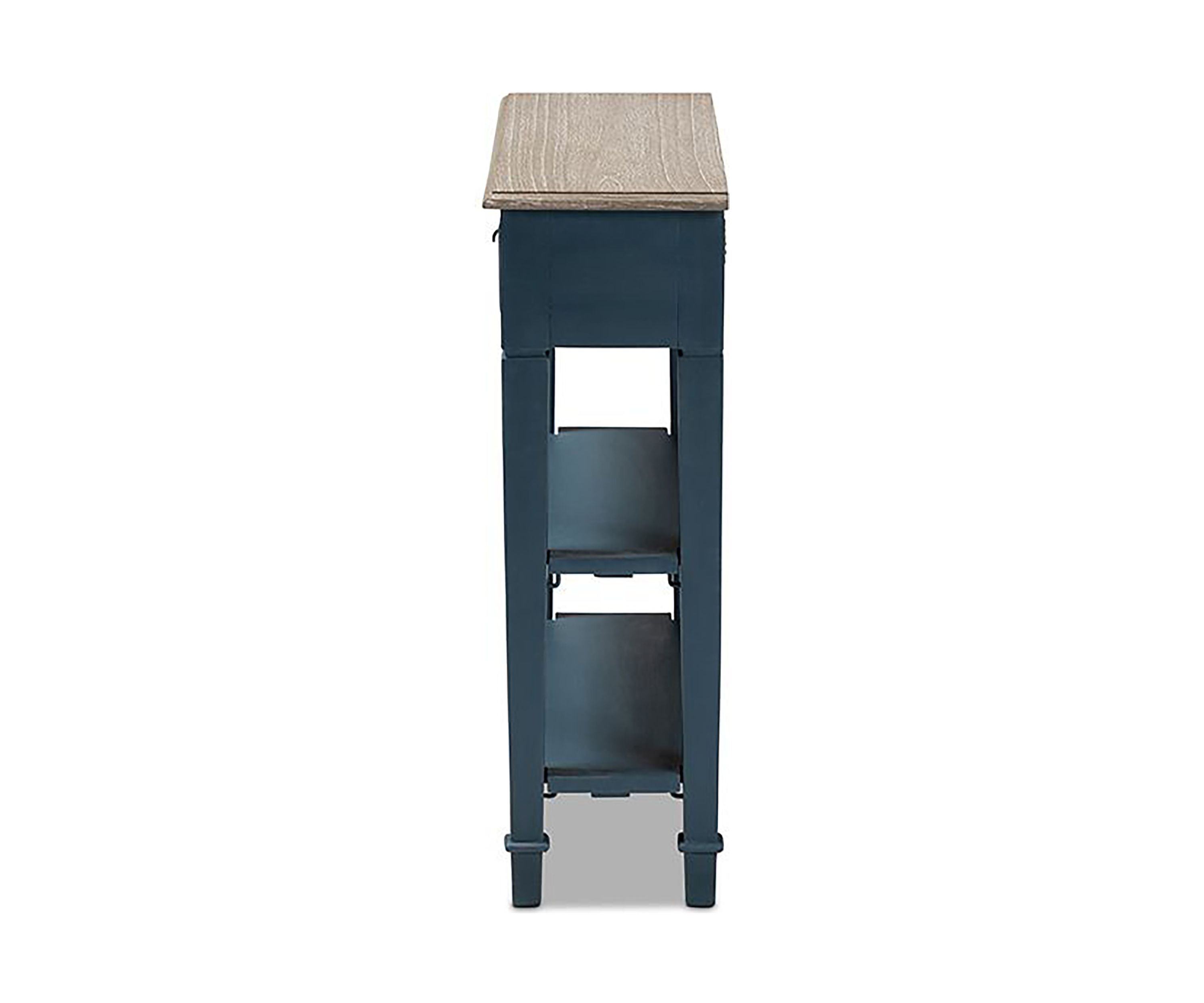 Dauphine French Provincial Blue Spruce Fiinished Wood Accent Console Table