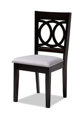 Lenoir Modern and Contemporary Gray Fabric Upholstered Espresso Brown Finished Wood Dining Chair