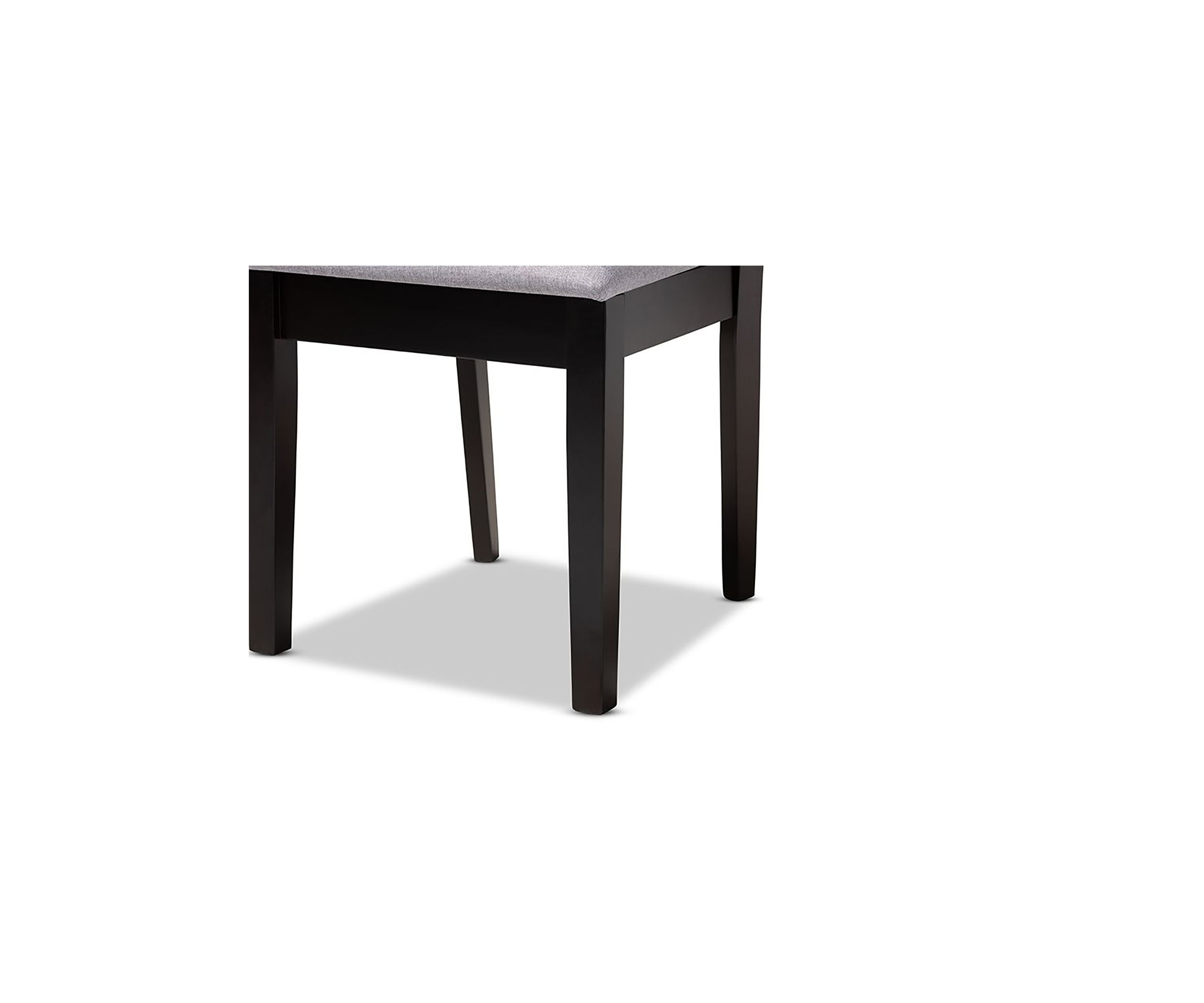Lenoir Modern and Contemporary Gray Fabric Upholstered Espresso Brown Finished Wood Dining Chair