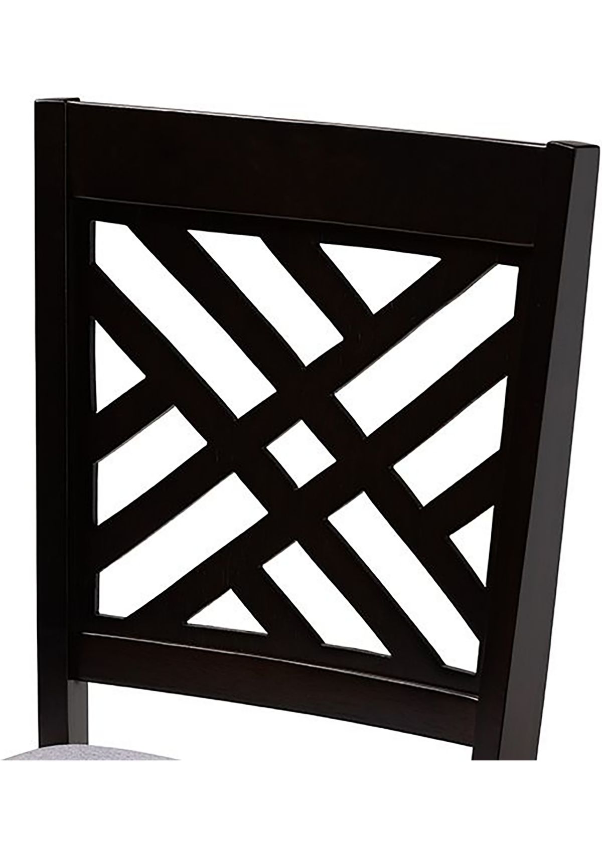 Caron Modern and Contemporary Gray Fabric Upholstered Espresso Brown Finished Wood 5-Piece Dining Set