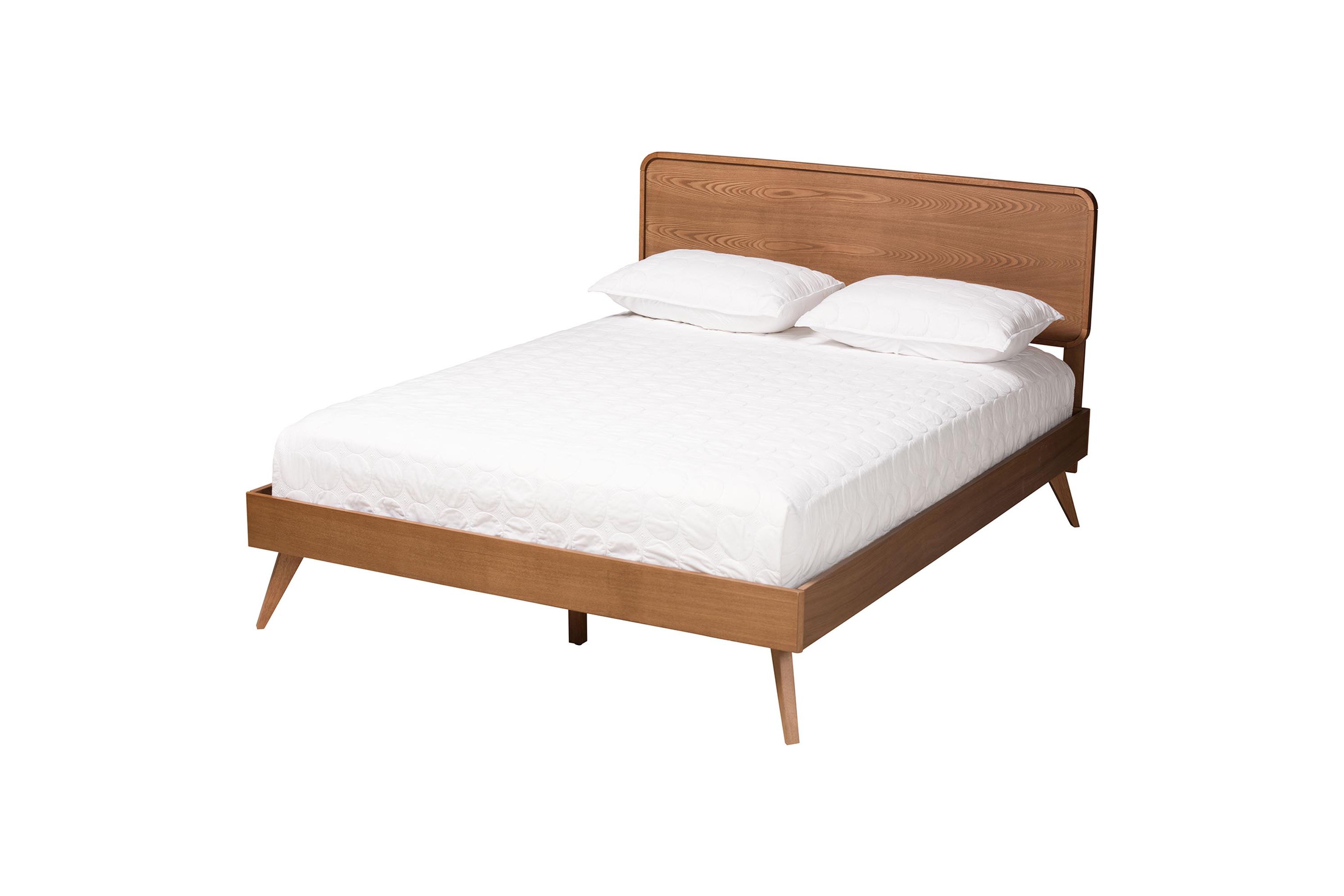 Demeter Mid-Century Modern Walnut Brown Finished Wood King Size 3-Piece Bedroom Set