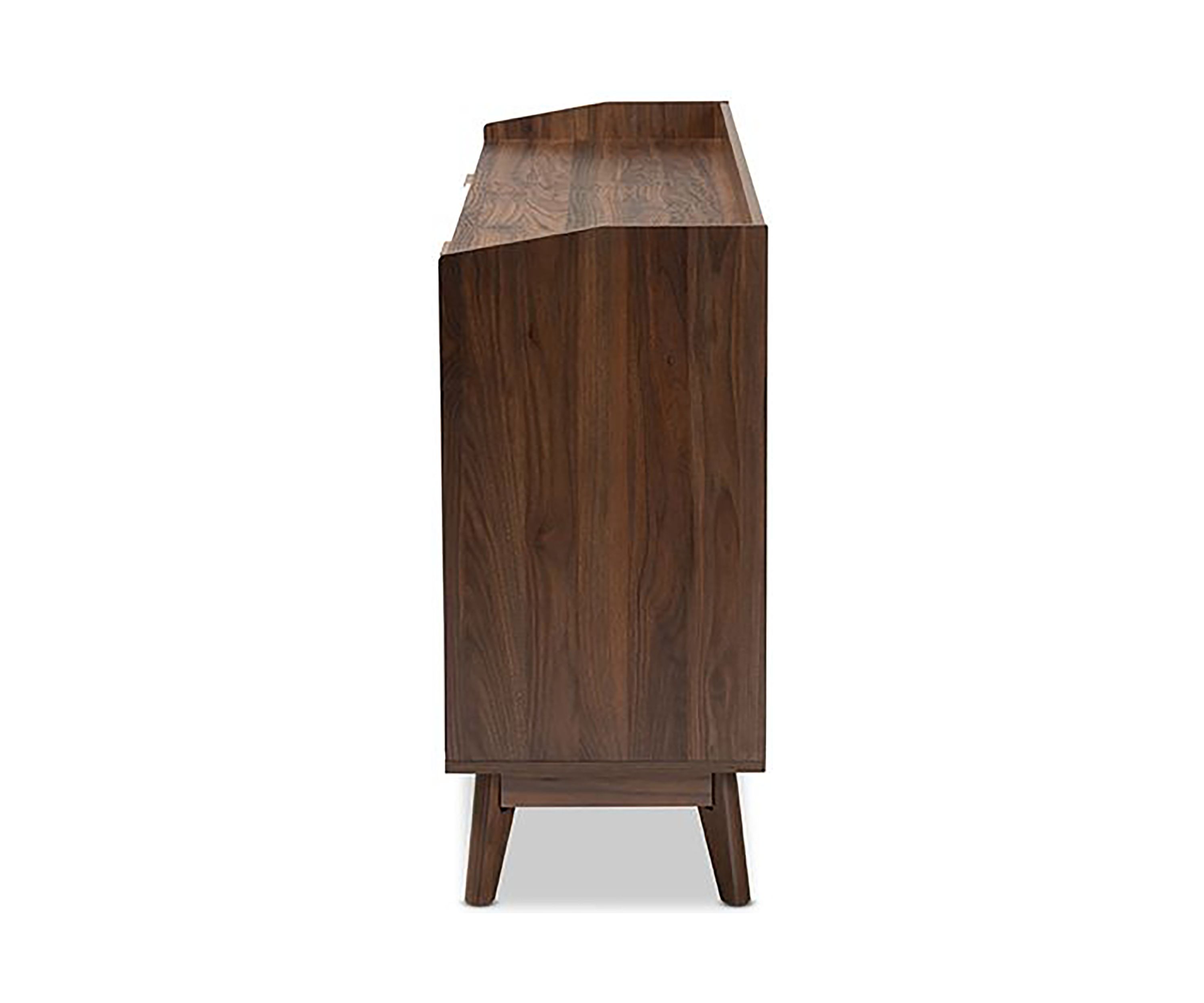 Lena Mid-Century Modern Walnut Brown Finished 6-Drawer Wood Dresser