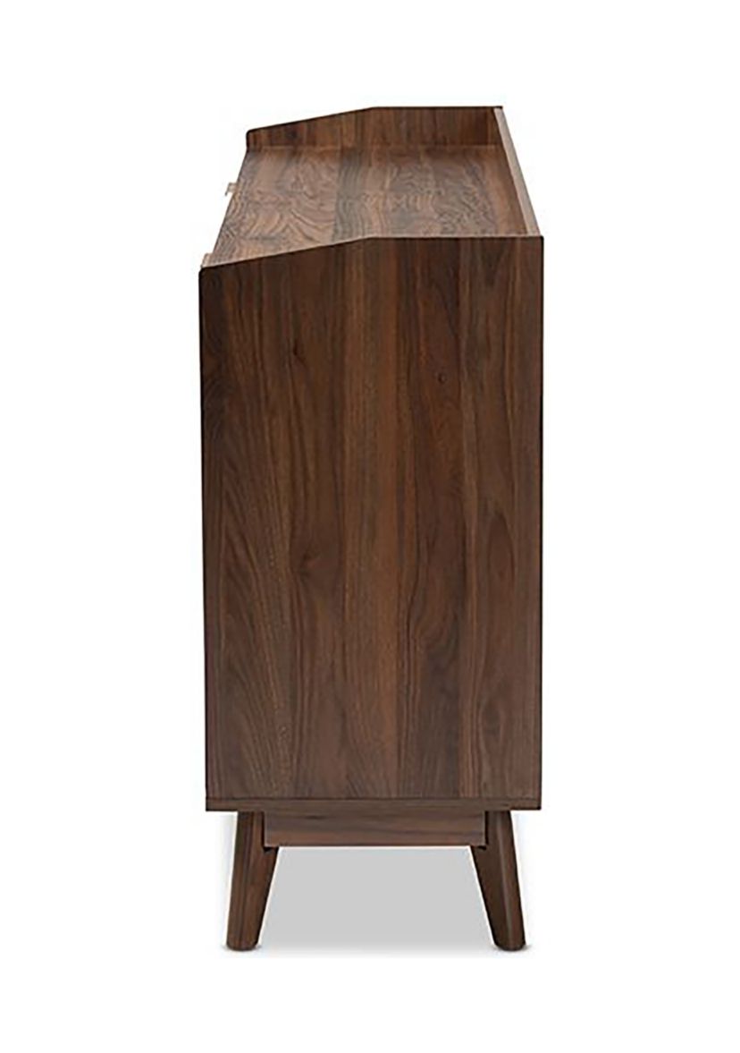 Lena Mid-Century Modern Walnut Brown Finished 6-Drawer Wood Dresser