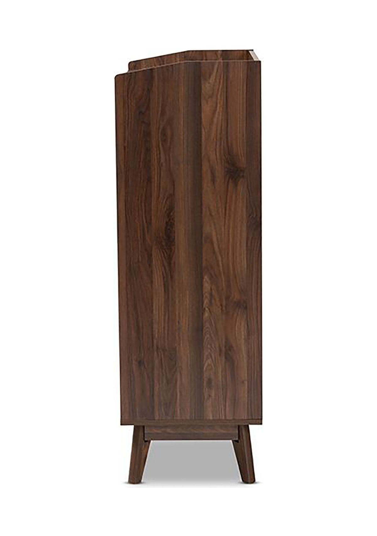 Lena Mid-Century Modern Walnut Brown Finished 5-Drawer Wood Chest