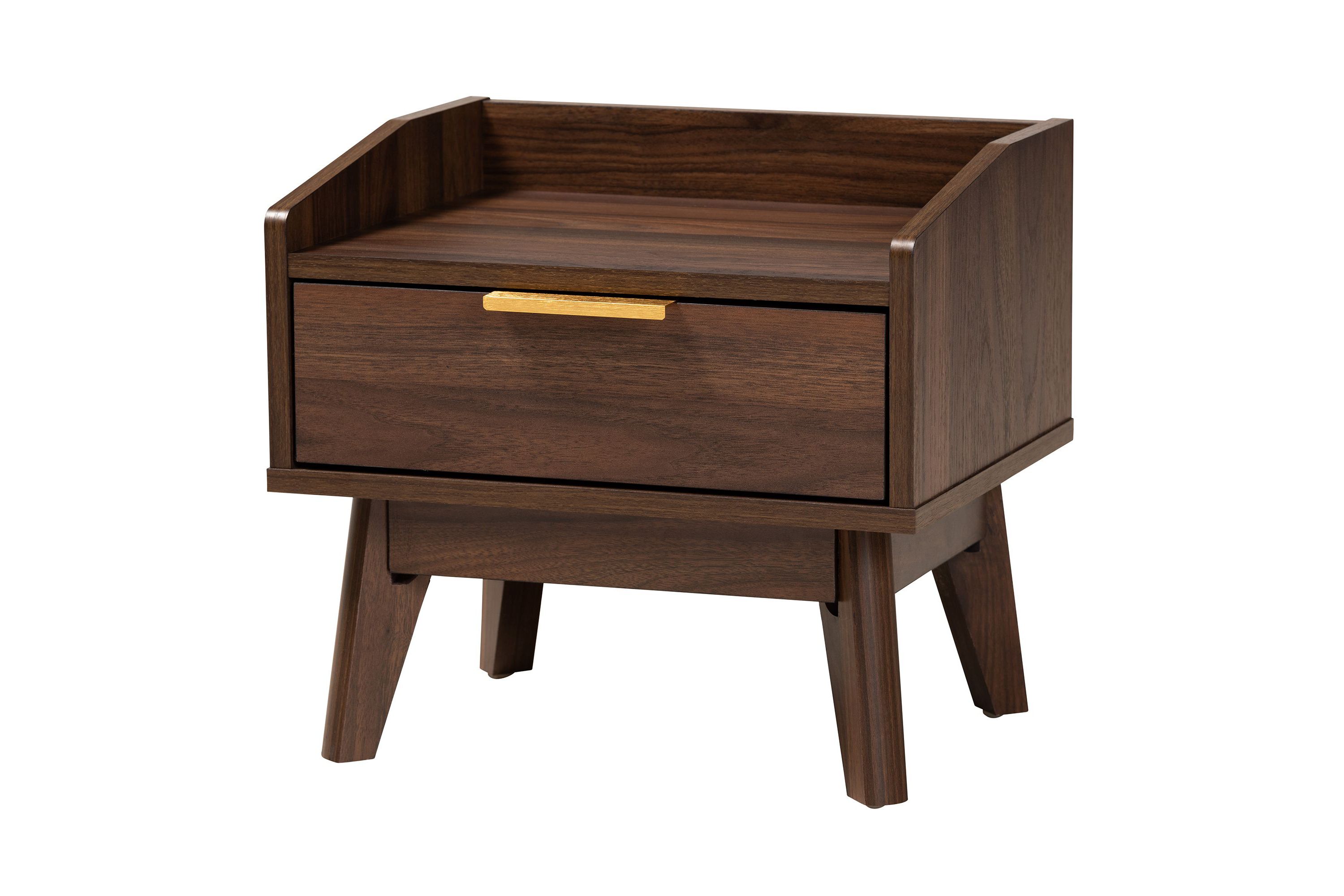 Lena Mid-Century Modern Walnut Brown Finished Wood 3-Piece Storage Set