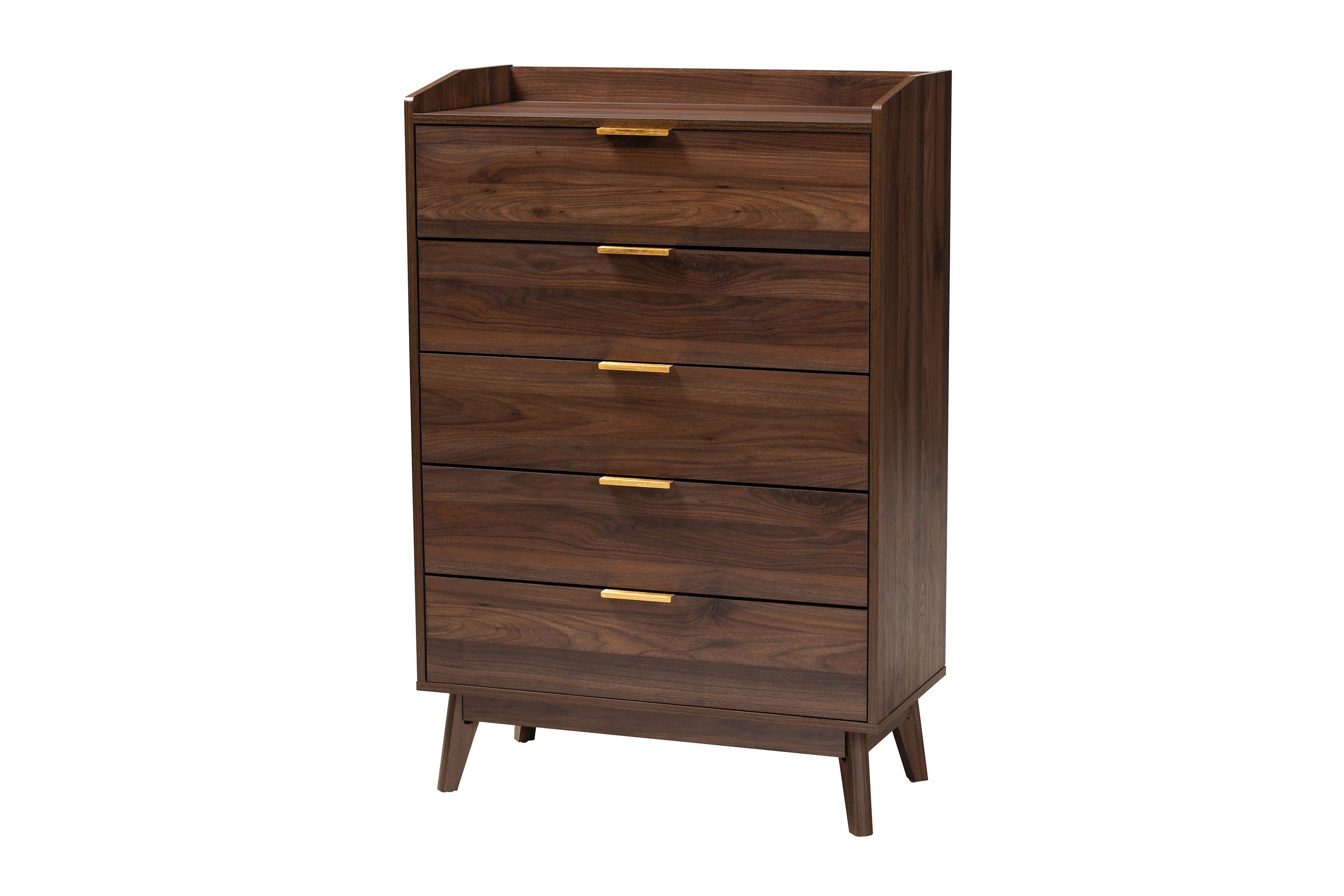 Lena Mid-Century Modern Walnut Brown Finished Wood 3-Piece Storage Set