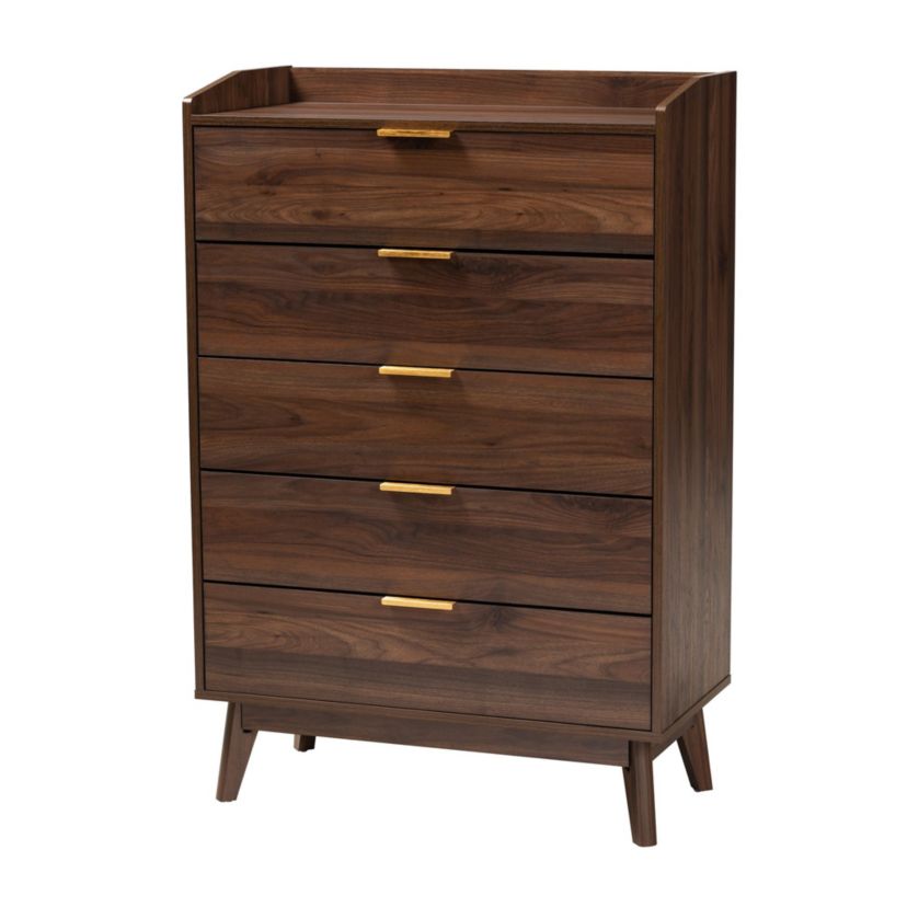 Lena Mid-Century Modern Walnut Brown Finished Wood 3-Piece Storage Set