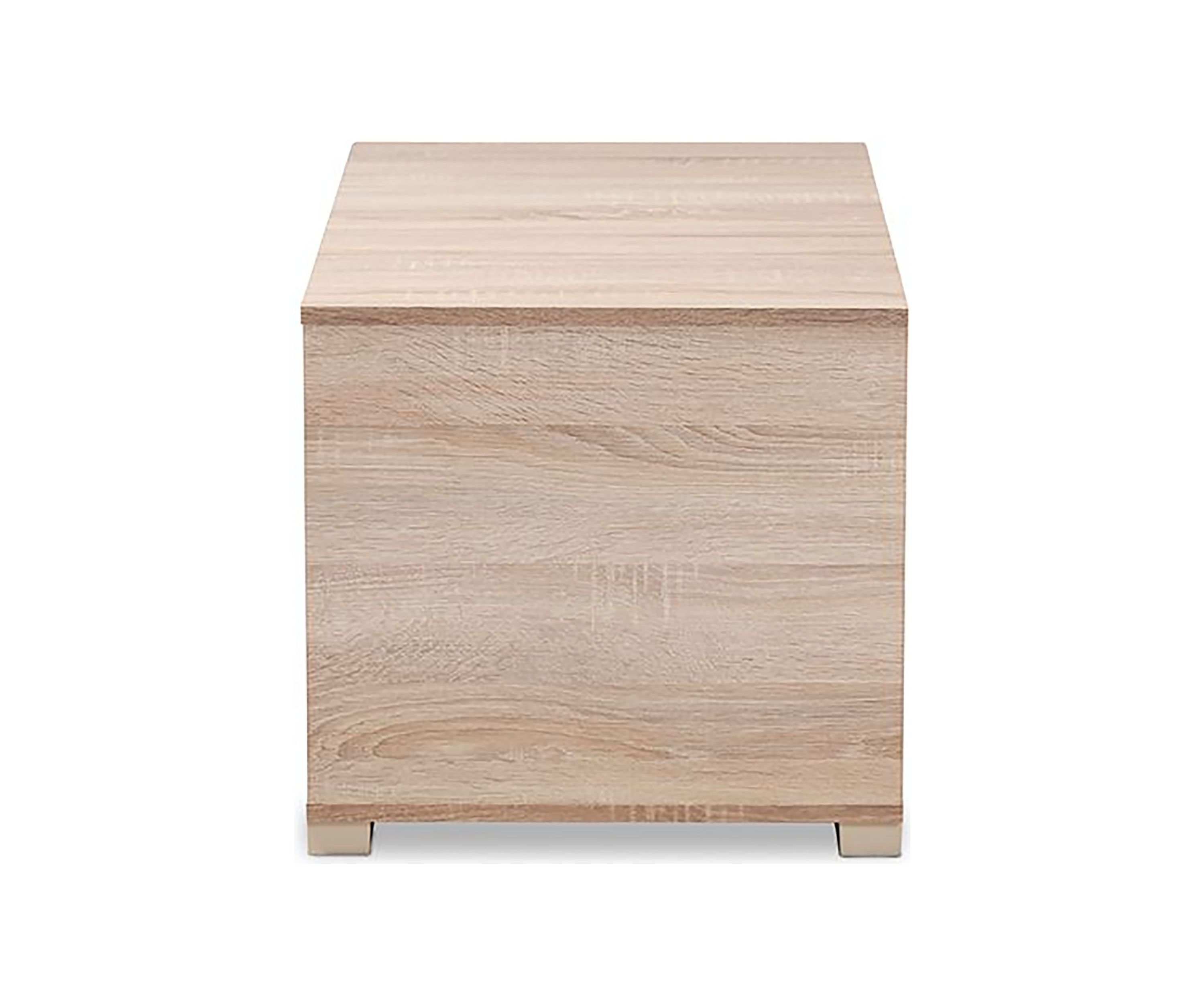 Jasper Modern and Contemporary Oak Finished 2-Door Wood Cat Litter Box Cover House