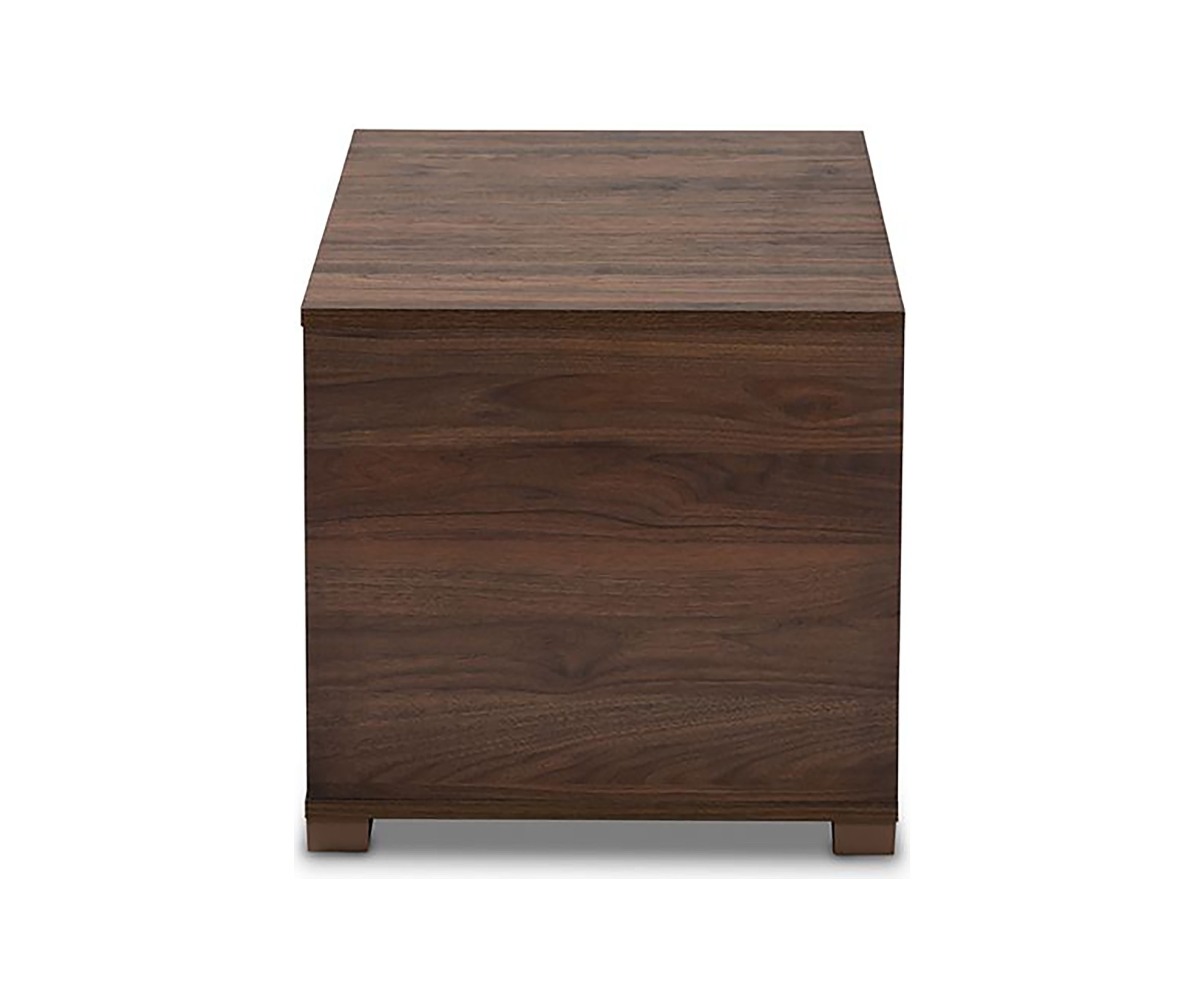 Jasper Modern and Contemporary Walnut Brown Finished 2-Door Wood Cat Litter Box Cover House