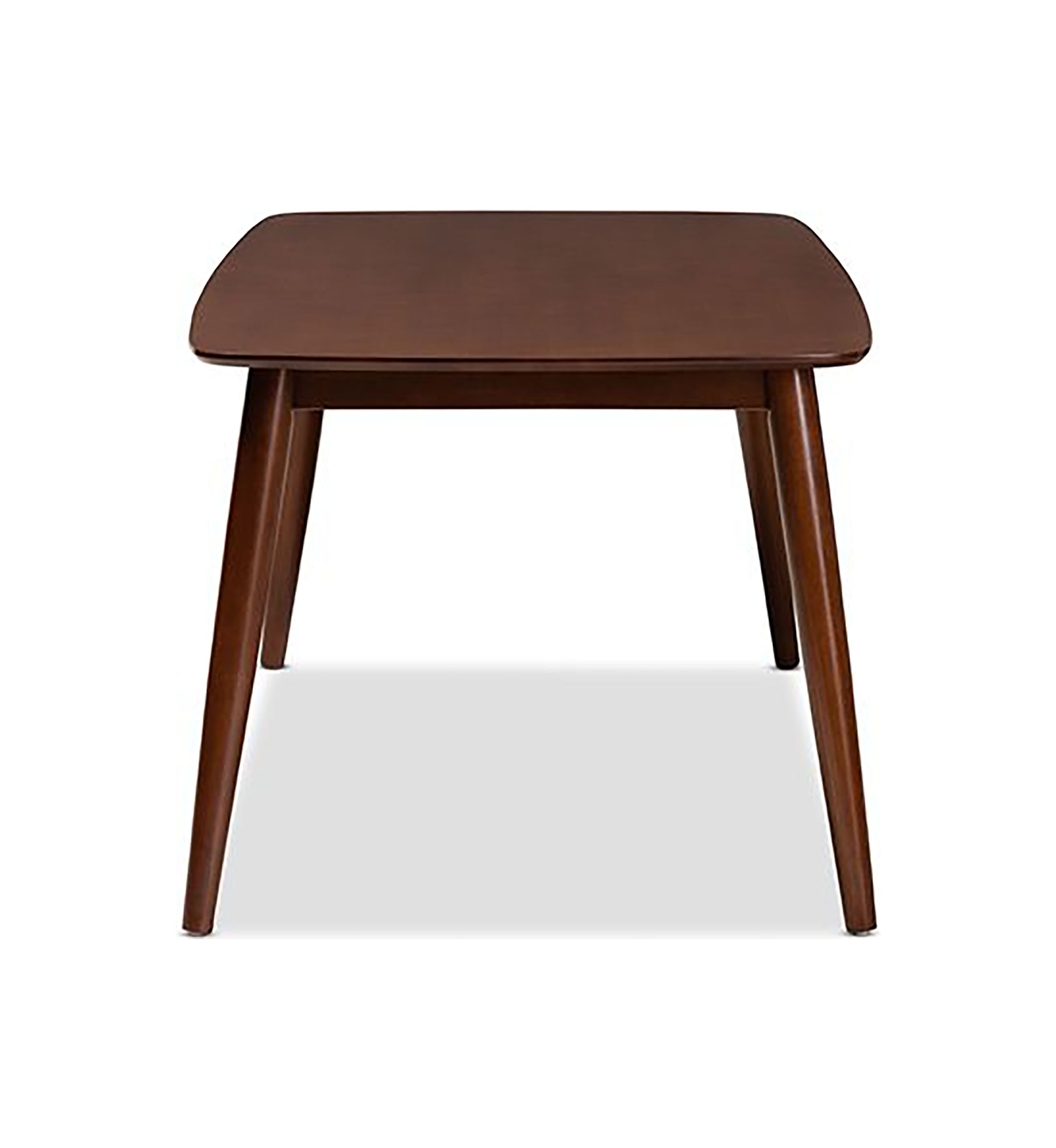 Edna Mid-Century Modern Walnut Finished Wood Dining Table