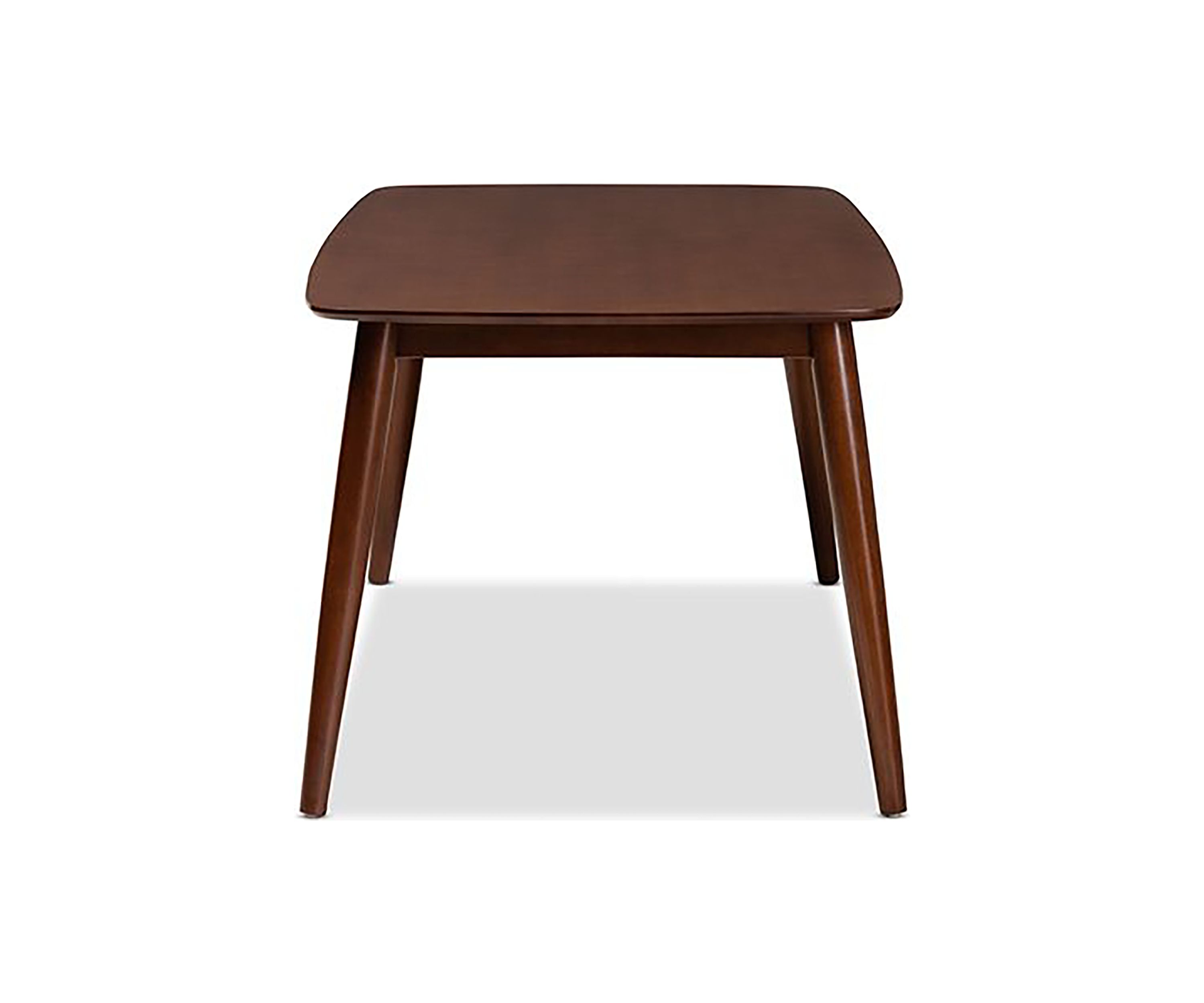 Edna Mid-Century Modern Walnut Finished Wood Dining Table