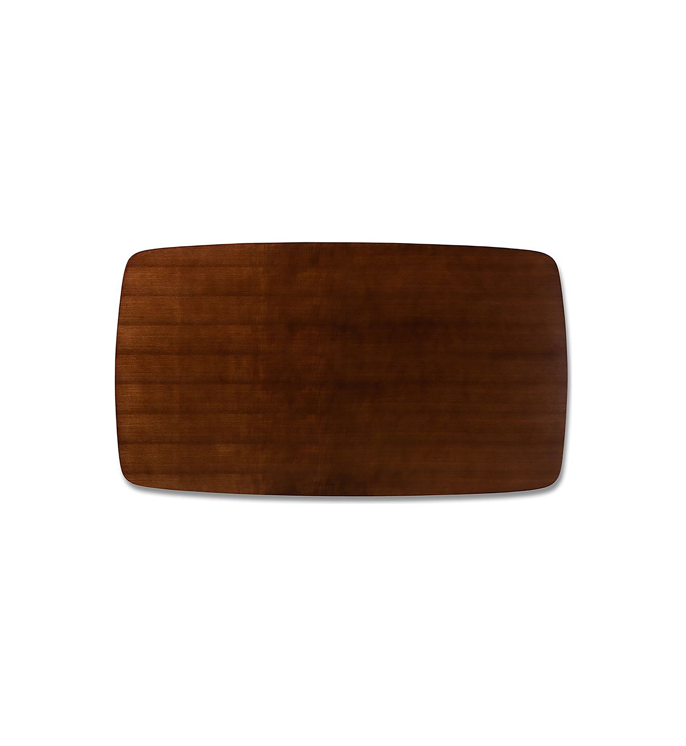 Edna Mid-Century Modern Walnut Finished Wood Dining Table