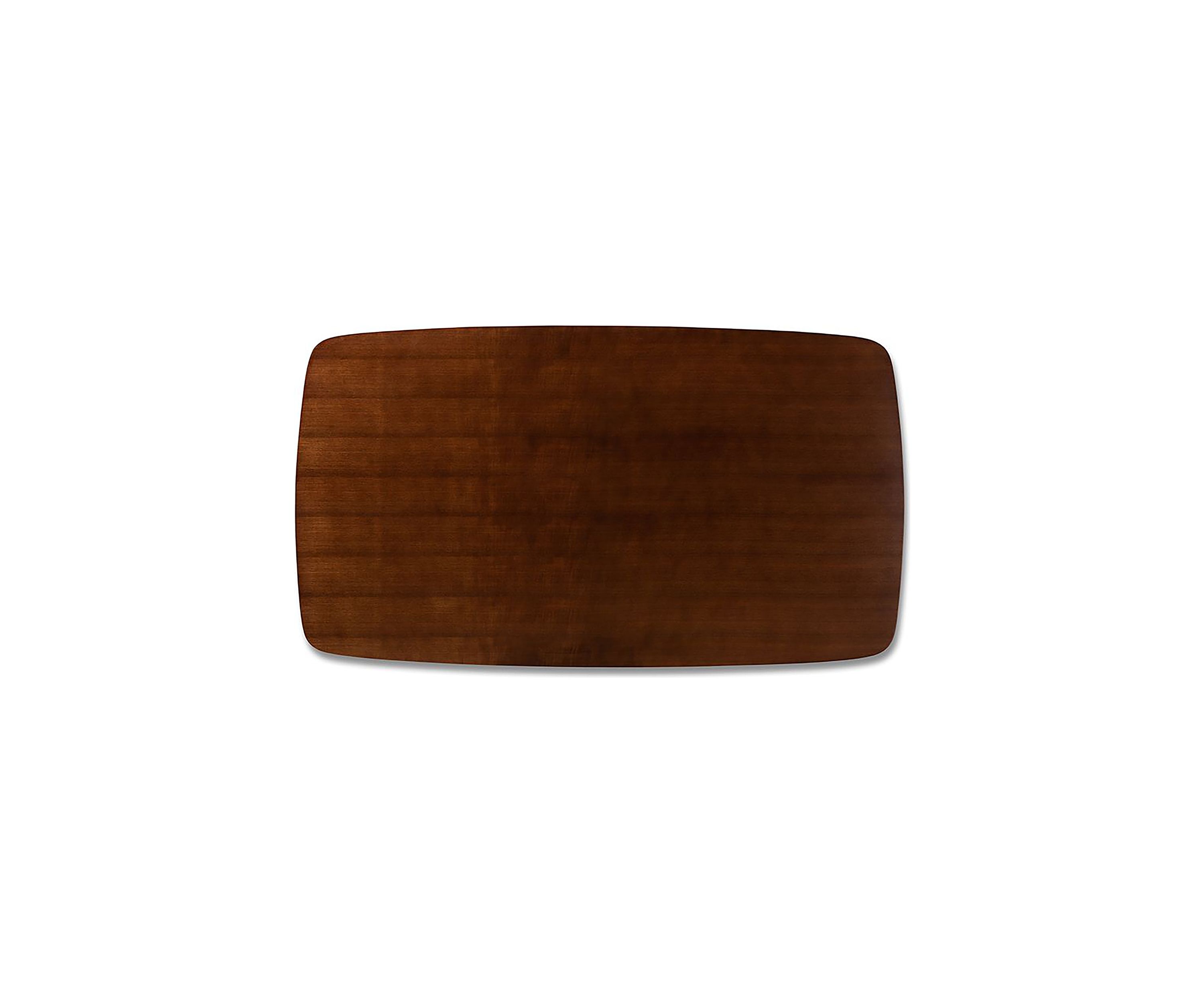Edna Mid-Century Modern Walnut Finished Wood Dining Table
