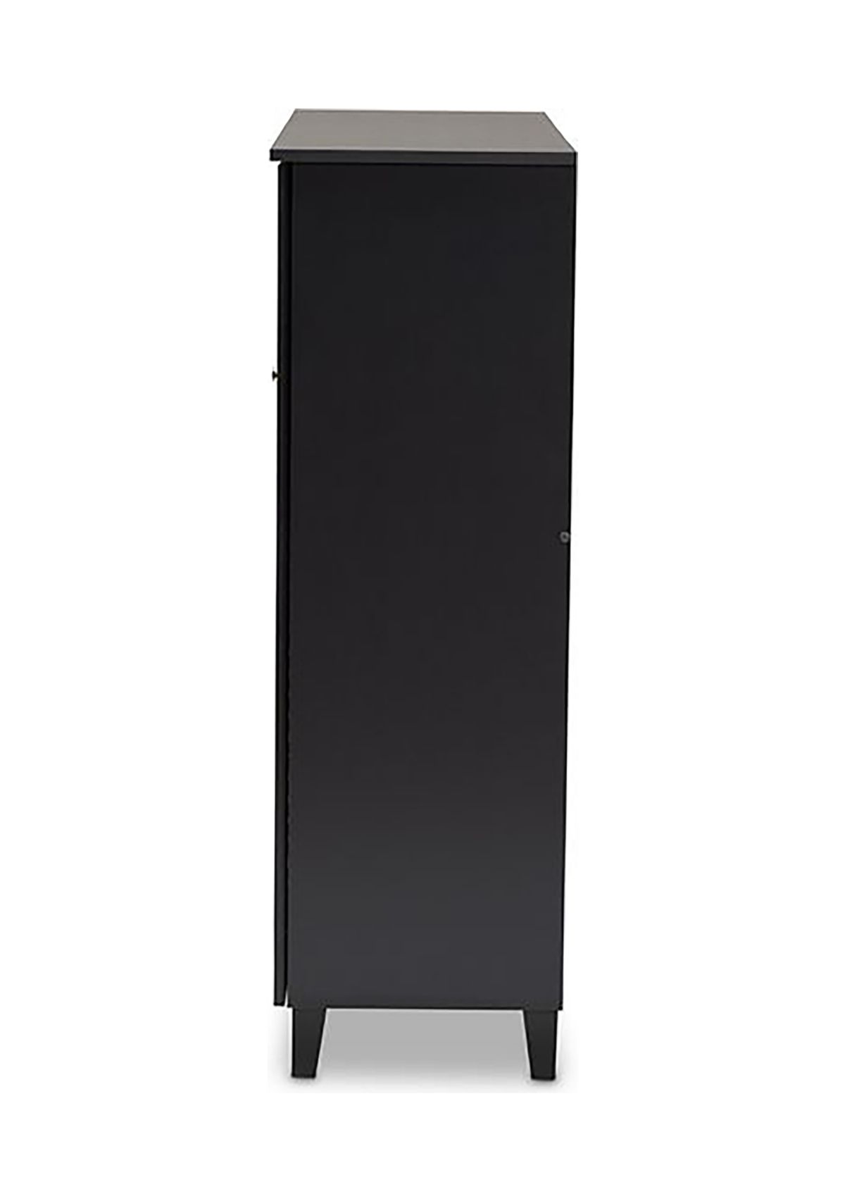 Coolidge Modern and Contemporary Dark Grey Finished 11-Shelf Wood Shoe Storage Cabinet with Drawer