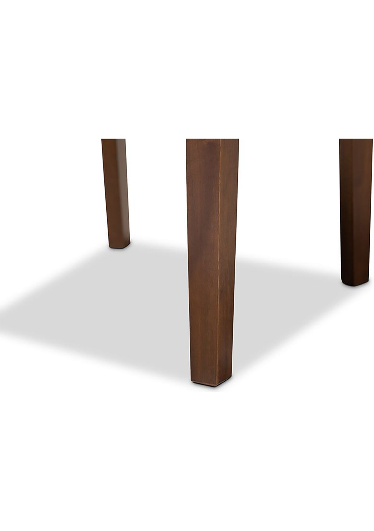 Caron Modern and Contemporary Grey Fabric Upholstered Walnut Brown Finished 4-Piece Wood Dining Chair Set