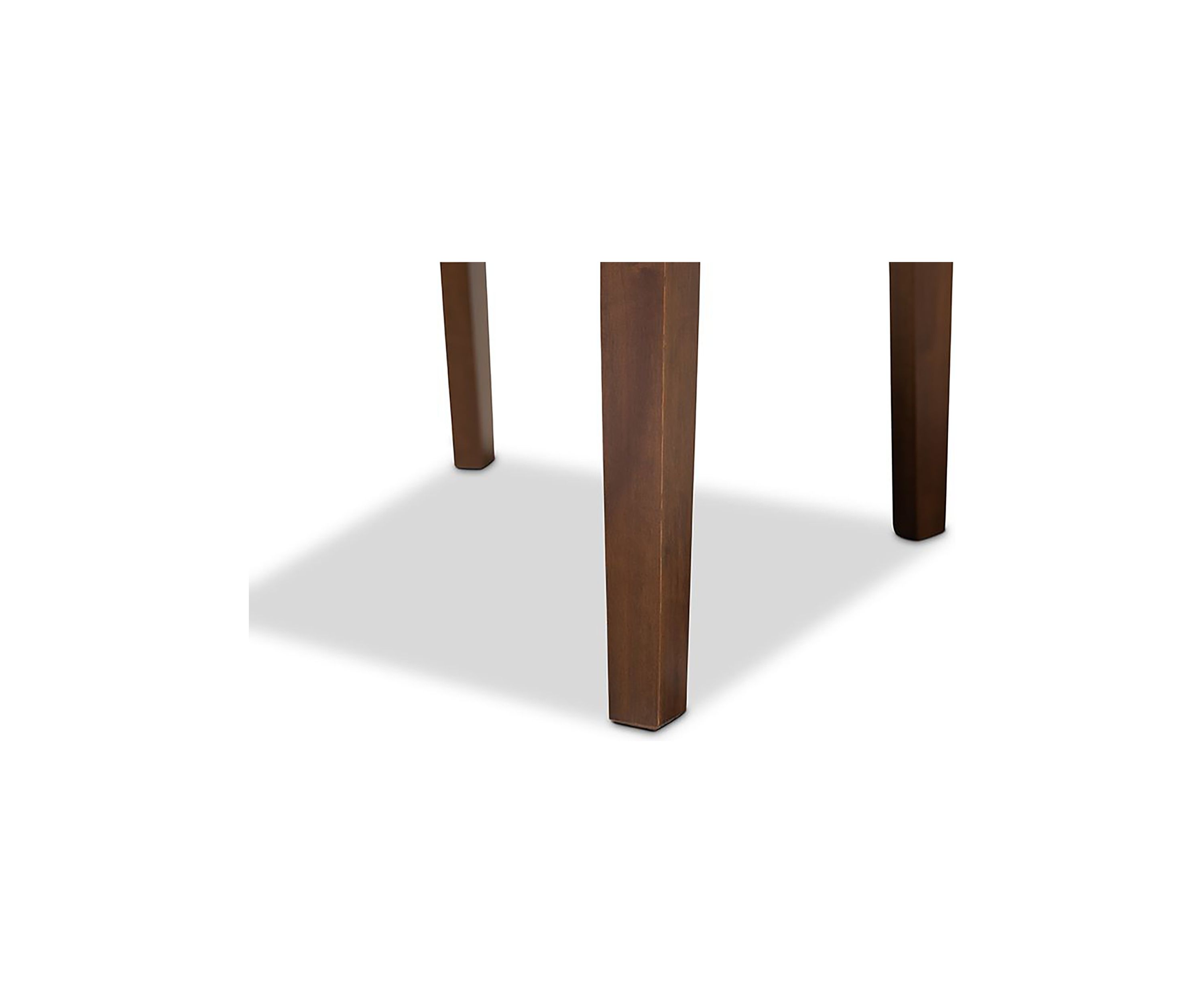 Caron Modern and Contemporary Grey Fabric Upholstered Walnut Brown Finished 4-Piece Wood Dining Chair Set
