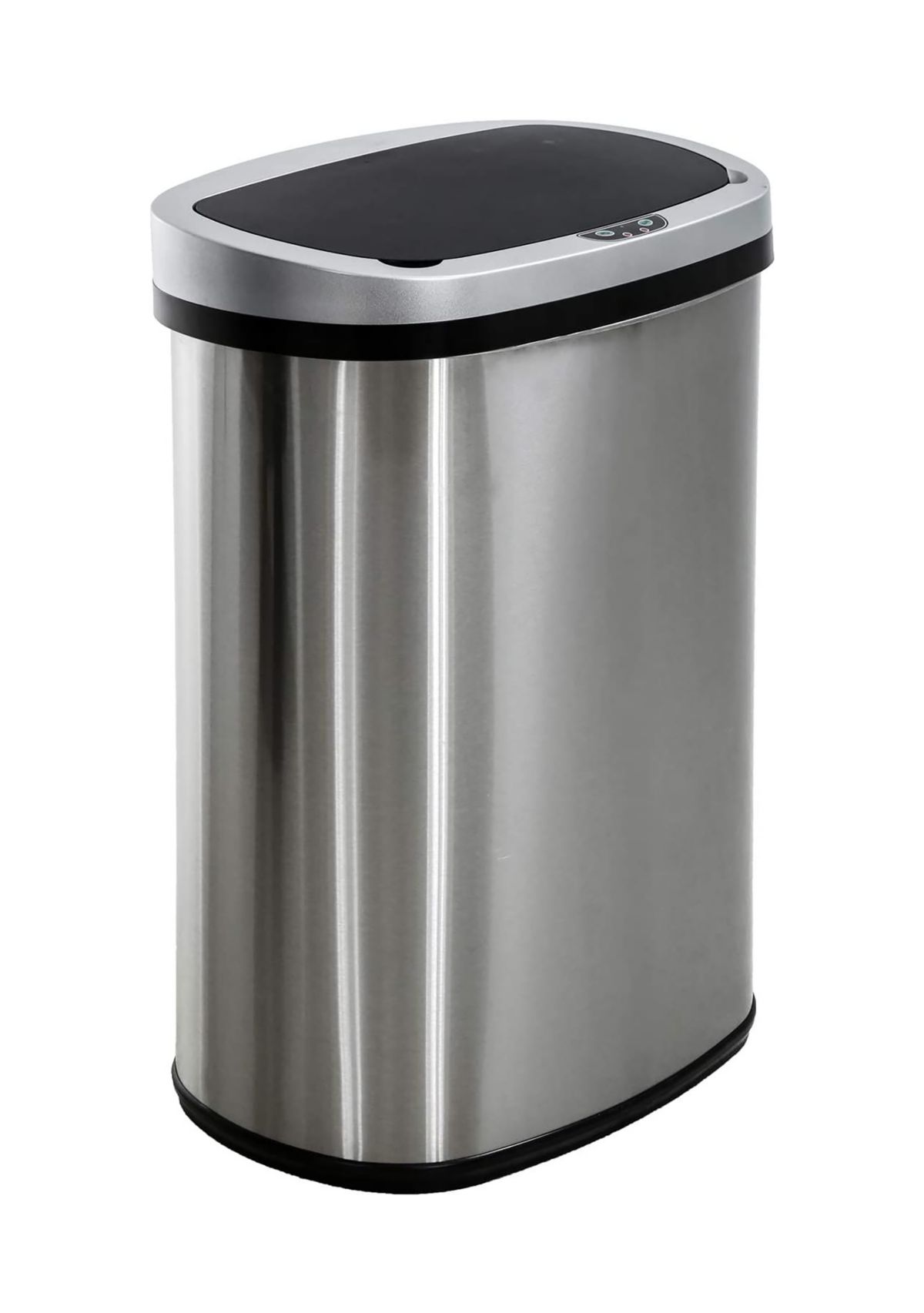 13 Gallon Automatic Garbage Can - High Capacity Brushed Stainless Steel 