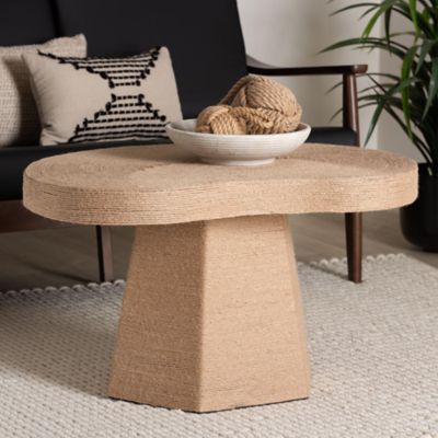 bali & pari Lenka Natural Jute Coffee Table, Brown