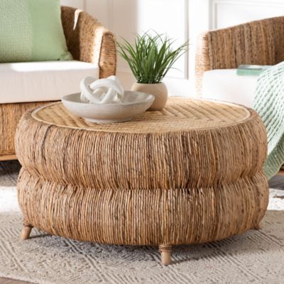 bali & pari Roma Rattan and Seagrass Coffee Table
