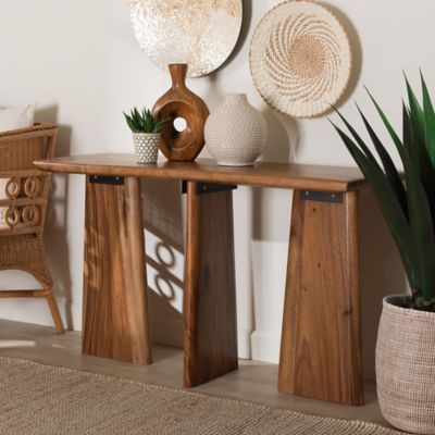 bali & pari Caruso Suar Wood Console Table