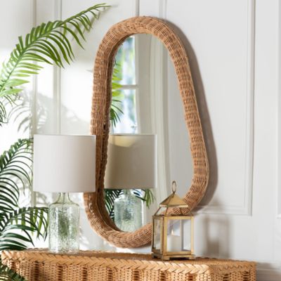 bali & pari Ulrica Natural Rattan Wall Mirror