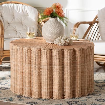 bali & pari Kensley Natural Rattan Coffee Table