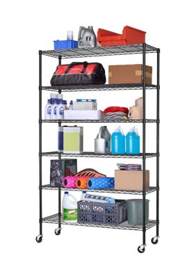 Wire 6 Shelf Adjustable Metal Rack  