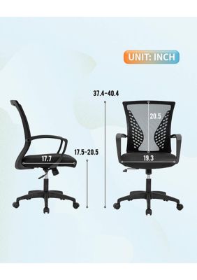 Ergonomic Mesh Home Office Chair with Armrest 