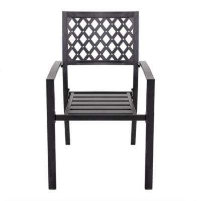 Stacking Patio Dining Armchair (Set of 2)